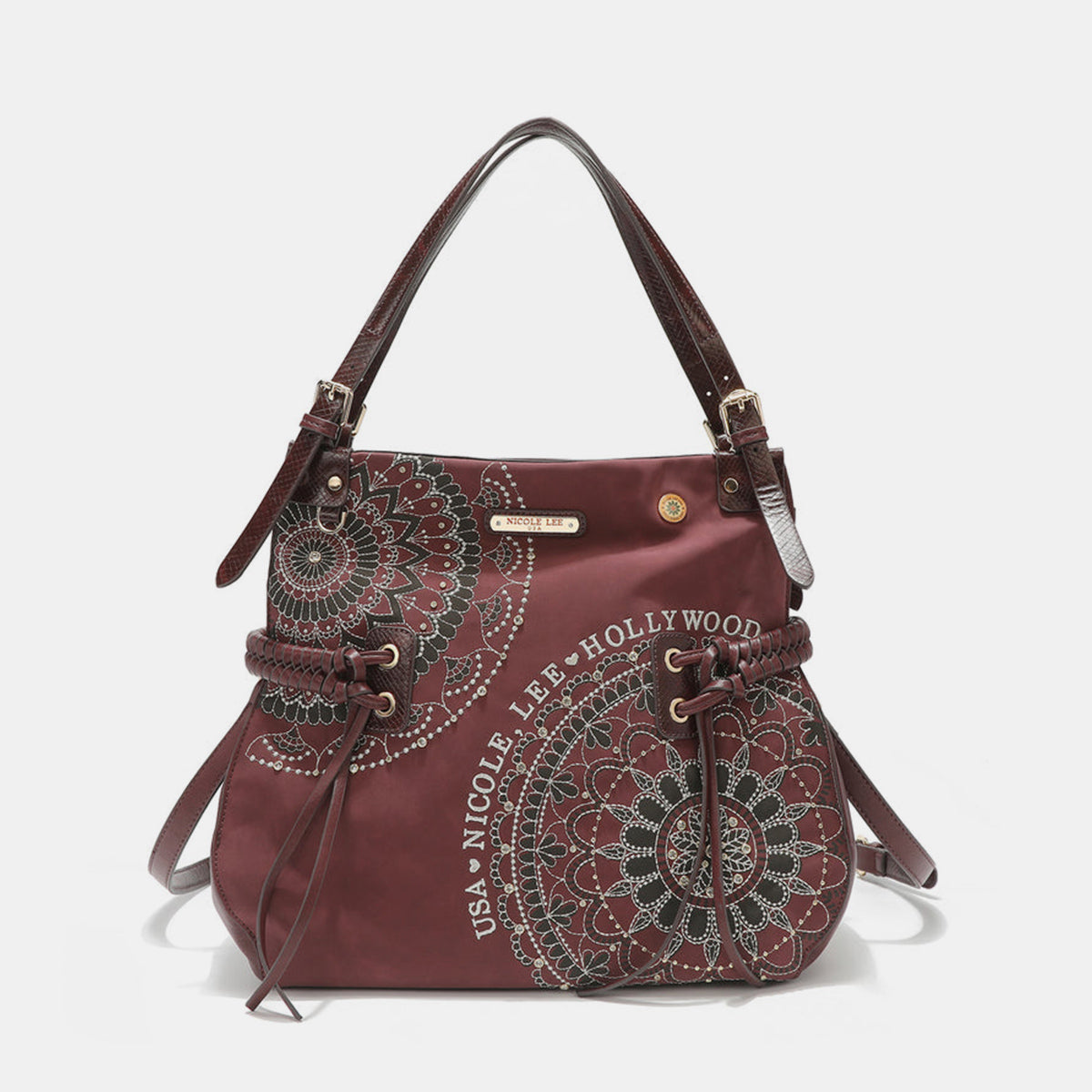 Nicole Lee USA Side Braided Tassel Inlaid Rhinestone Embroidery Hobo Bag Bag Bag Nicole Lee USA Ship from USA Women Trendsi https://www.cyberehub.com