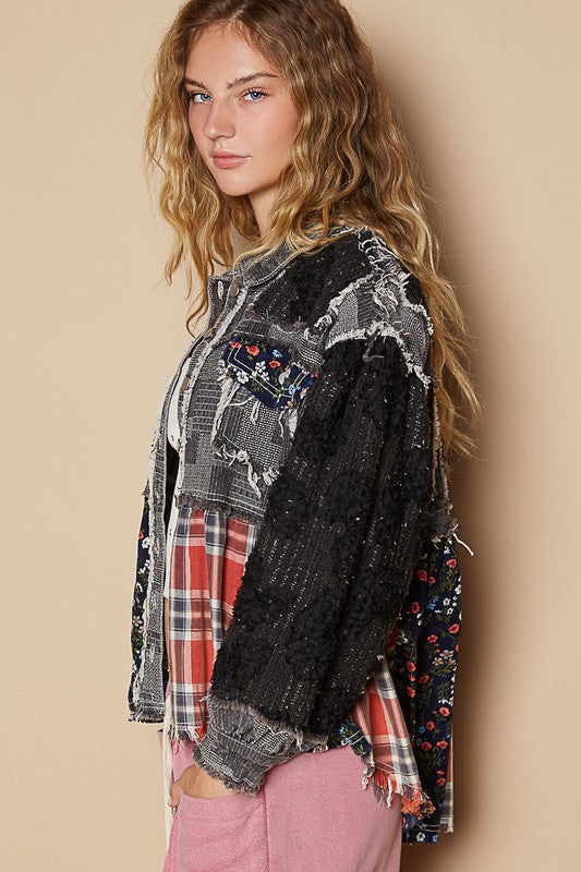 POL Crochet Patchwork Dropped Shoulder Jacket Apparel Apparel POL Ship from USA TikTok Trendsi Trendsi https://www.cyberehub.com