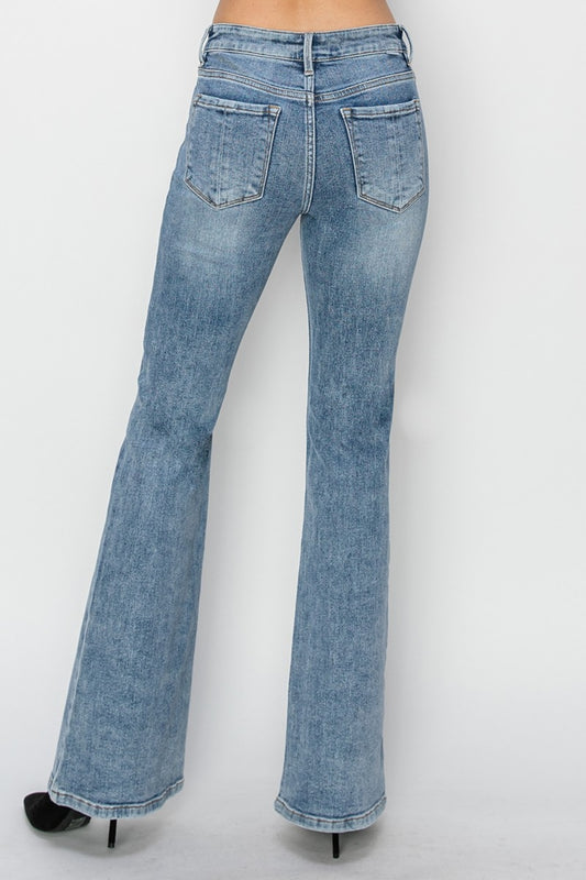 RISEN Full Size Mid Rise Bootcut Jeans Bottoms Bottoms Clothing RISEN Ship from USA Women Trendsi https://www.cyberehub.com