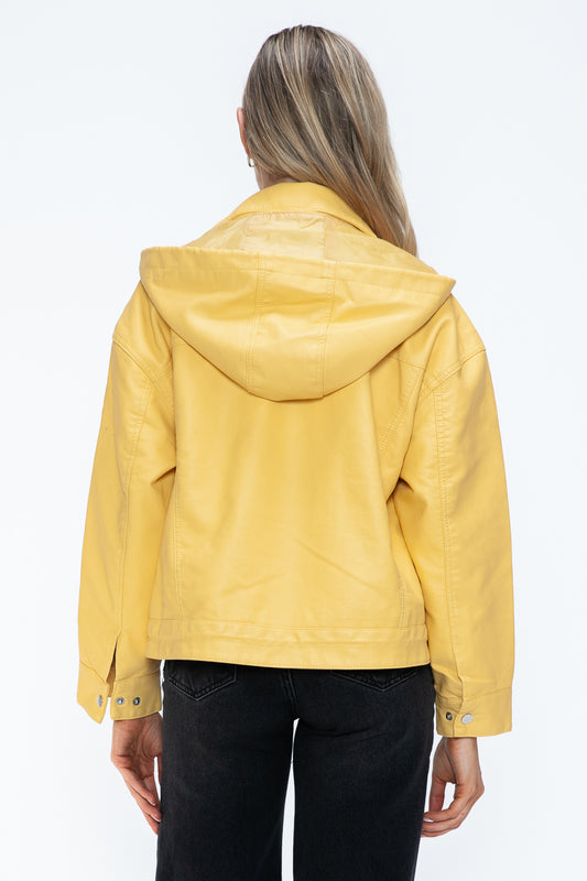 How Dare U Drawstring Hem PU Leather Zip Up Jacket Apparel Featured How Dare U Ship from USA Tiktok Trendsi USA USPS Walmart Trendsi https://www.cyberehub.com