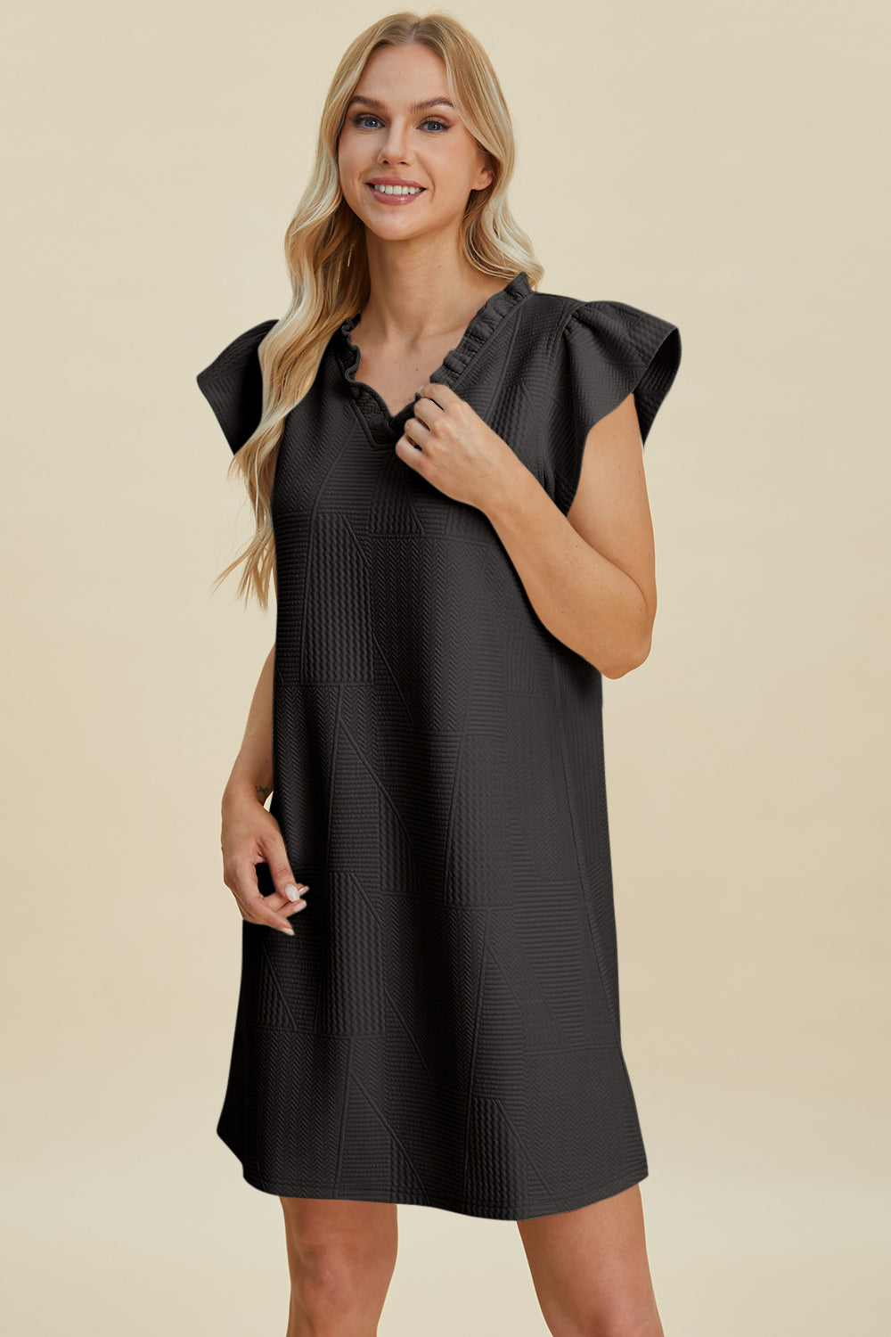 Double Take Full Size Ruffled V-Neck Cap Sleeve Dress Apparel/Dress Double Take Dress Ship from USA TikTok Trendsi USPS Walmart Walmart Apparel Trendsi https://www.cyberehub.com