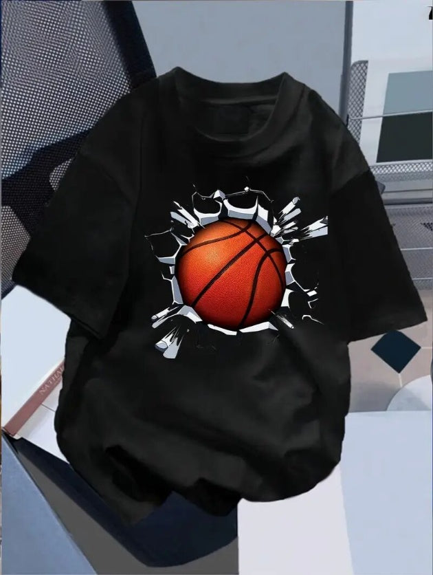 Men's Street 3D Printed Loose T-shirt Football Style Hip Hop Black Apparel/Shirt/Graphic Shirt SNULLO https://www.cyberehub.com