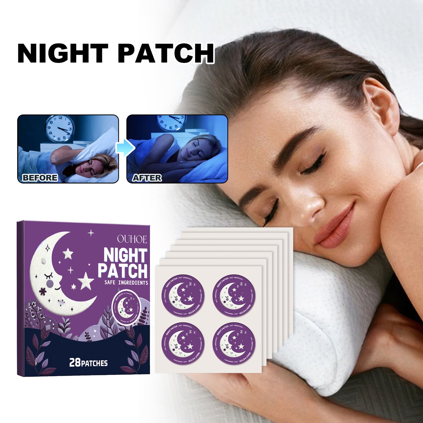 Night Patch, Improve Sleep Quality Relax Body And Mind, Relieve Fatigue And Gently Care For Sleep Health & Beauty Health Eprolo https://www.cyberehub.com