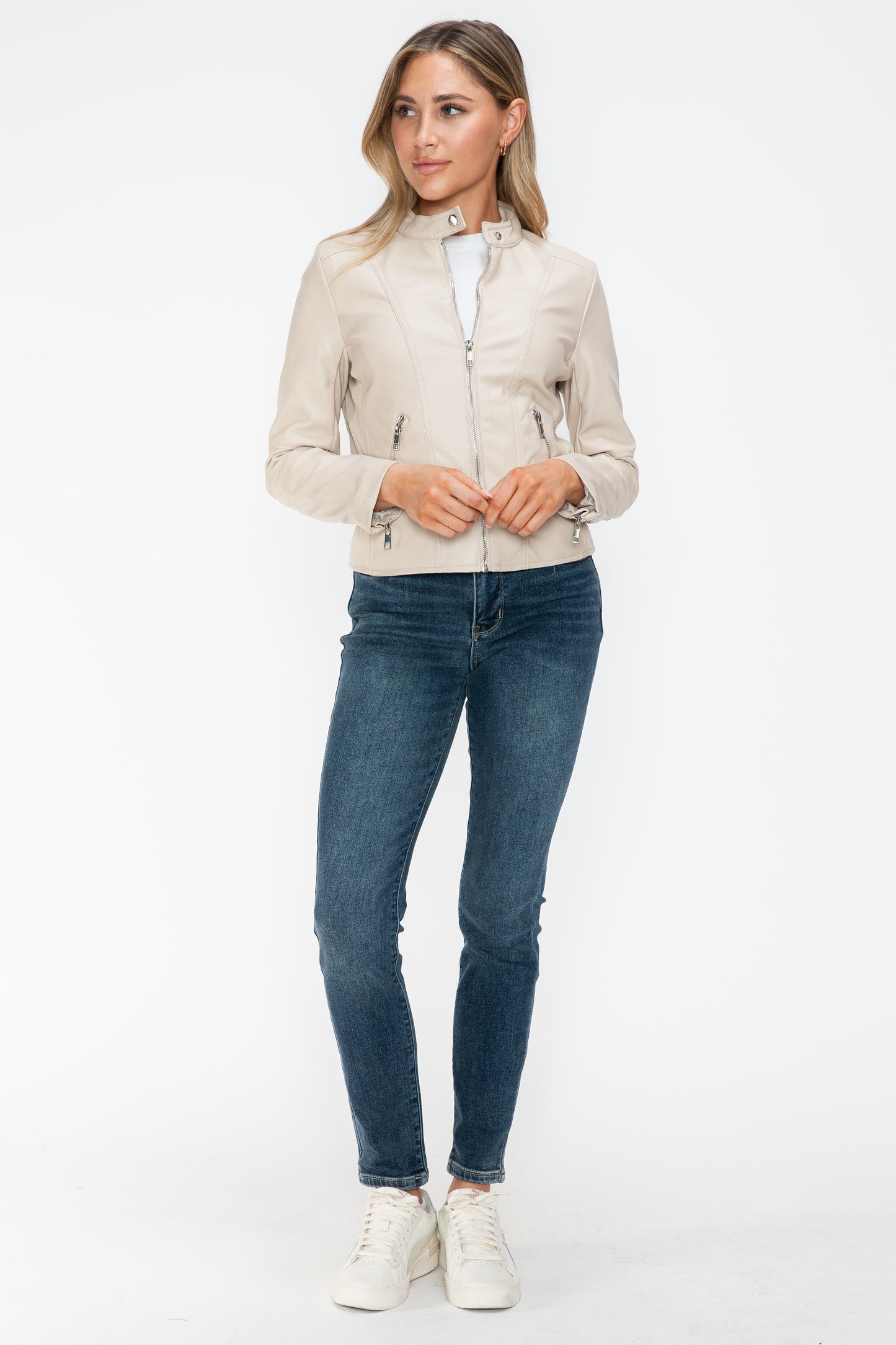Snobbish PU Leather Zip Up Jacket with Pockets Tops/Jackets/Sweaters Clothing Tops Ship from USA Snobbish TikTok Trendsi USPS Walmart Trendsi https://www.cyberehub.com
