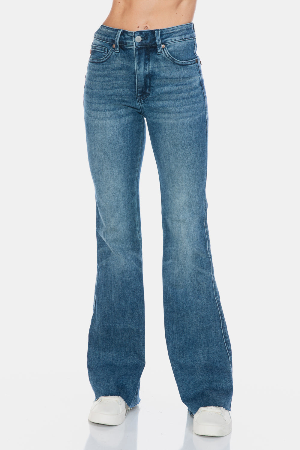 Judy Blue Full Size Tummy Control Cut Hem Flare Jeans Bottoms Bottoms Clothing Judy Blue Ship from USA Women Trendsi https://www.cyberehub.com