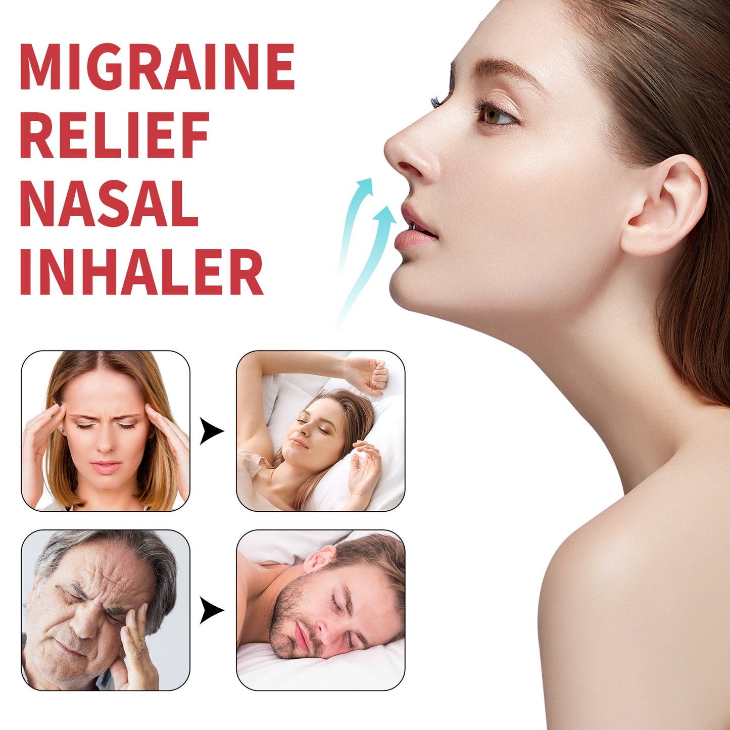 Migraine Relief Nasal Inhaler, Relieve Nasal Discomfort Nasal Cleaning Body Care Spray Health Eprolo https://www.cyberehub.com
