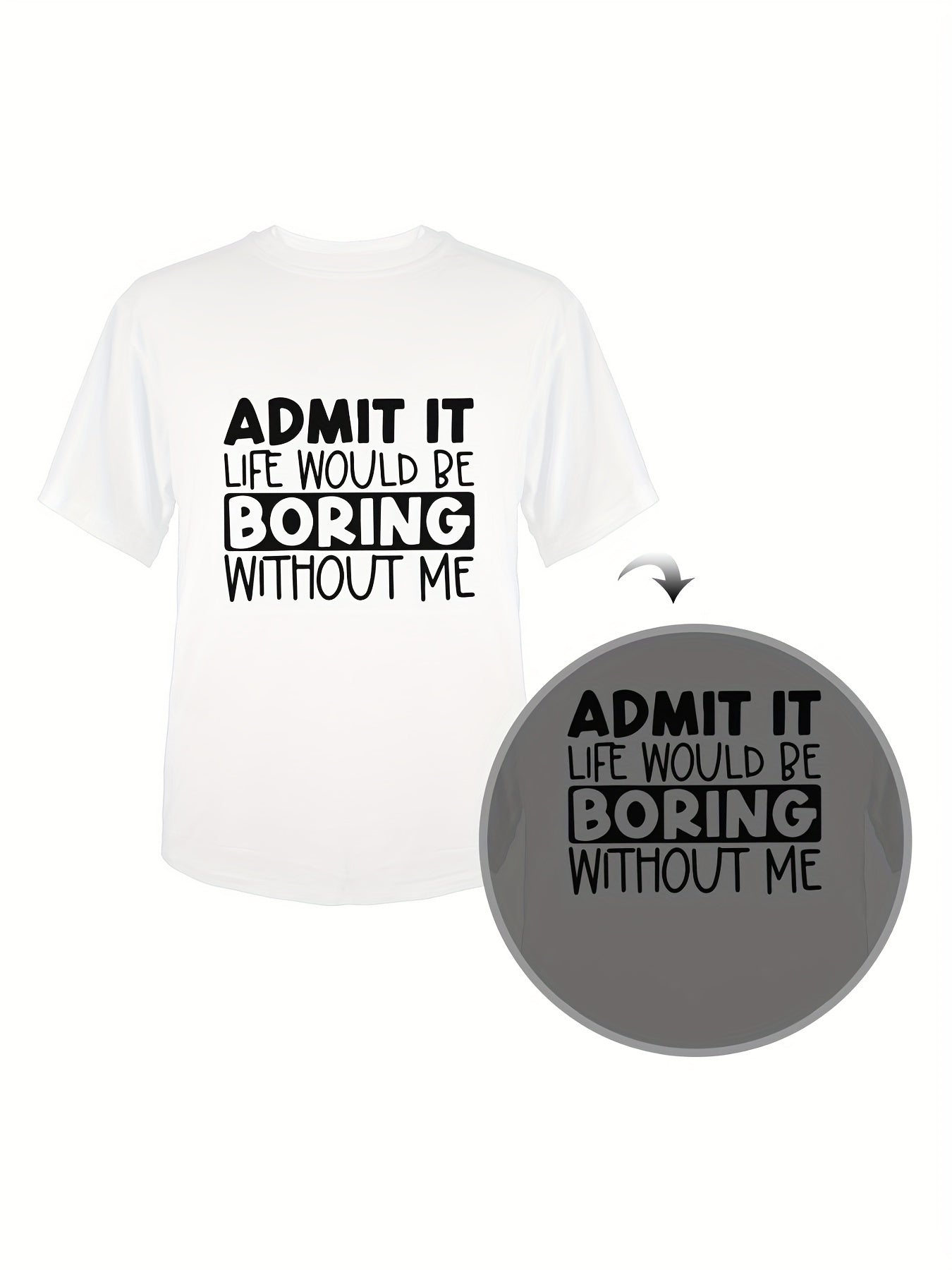 Admit It... Printed T-shirt, Men's T-shirt, Summer Casual Short Sleeved T-shirt Apparel/Shirt/Graphic Shirt SNULLO https://www.cyberehub.com