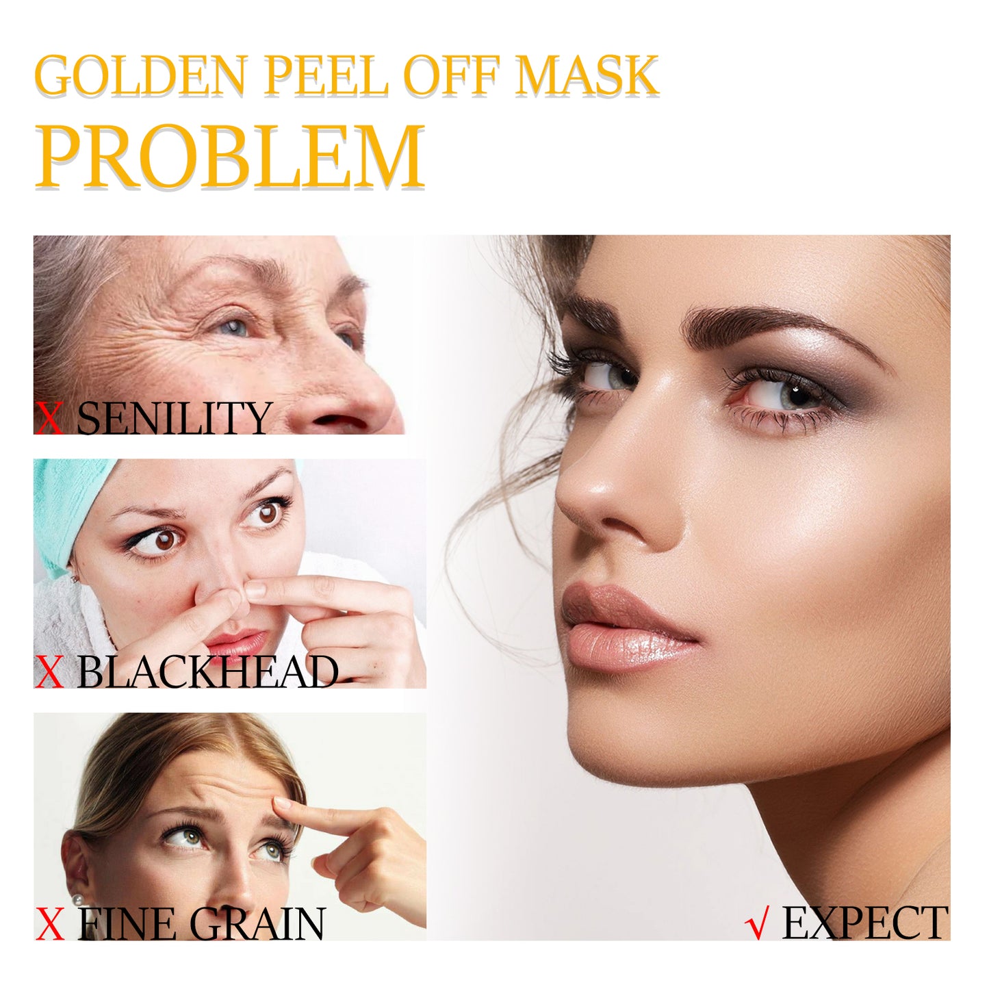 24k Gold Peel Mask Deeply Cleanses The Skin Of Blackheads, Pimples, Delicate Pores And Tighteners Skin Care Health Eprolo https://www.cyberehub.com