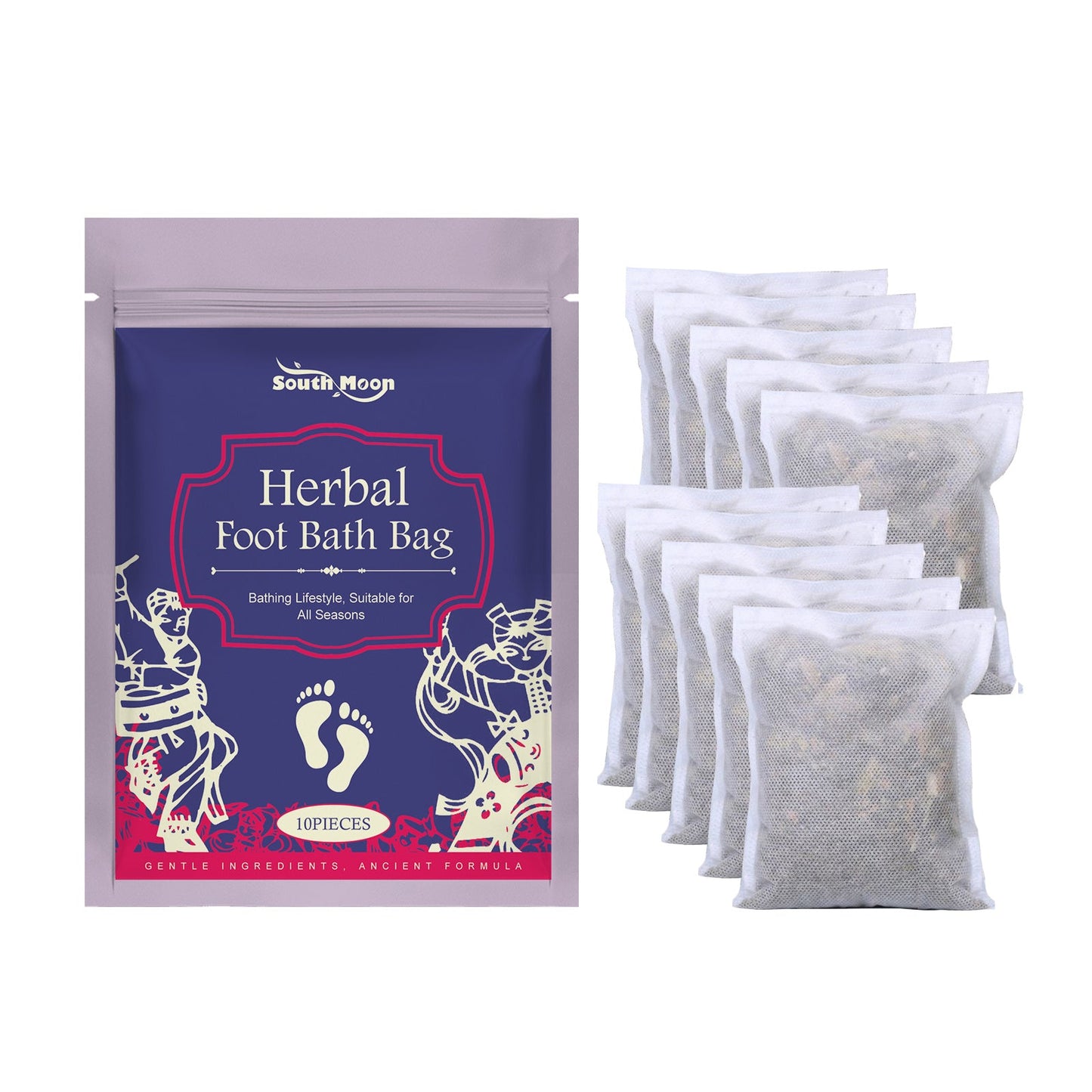 South Moon Herbal Foot Bath Bag Wormwood Extract Foot Soak Pack Gentle Care Foot Bath 3pcs Health & Beauty Health & Beauty Under 10 UniversalMaax https://www.cyberehub.com