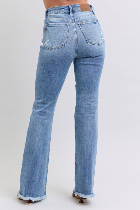Judy Blue Full Size Raw Hem High Rise Bootcut Jeans Apparel Apparel Judy Blue Ship from USA TikTok Trendsi Trendsi https://www.cyberehub.com