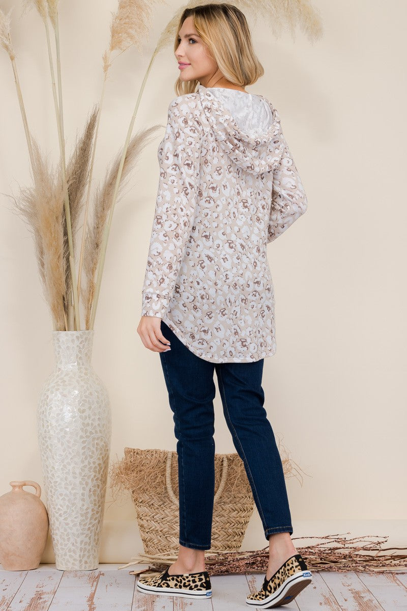 Celeste Full Size Drawstring Leopard Long Sleeve Hooded Blouse Apparel/Tops Celeste Ship from USA TikTok Tops Trendsi USPS Walmart Walmart Apparel Trendsi https://www.cyberehub.com