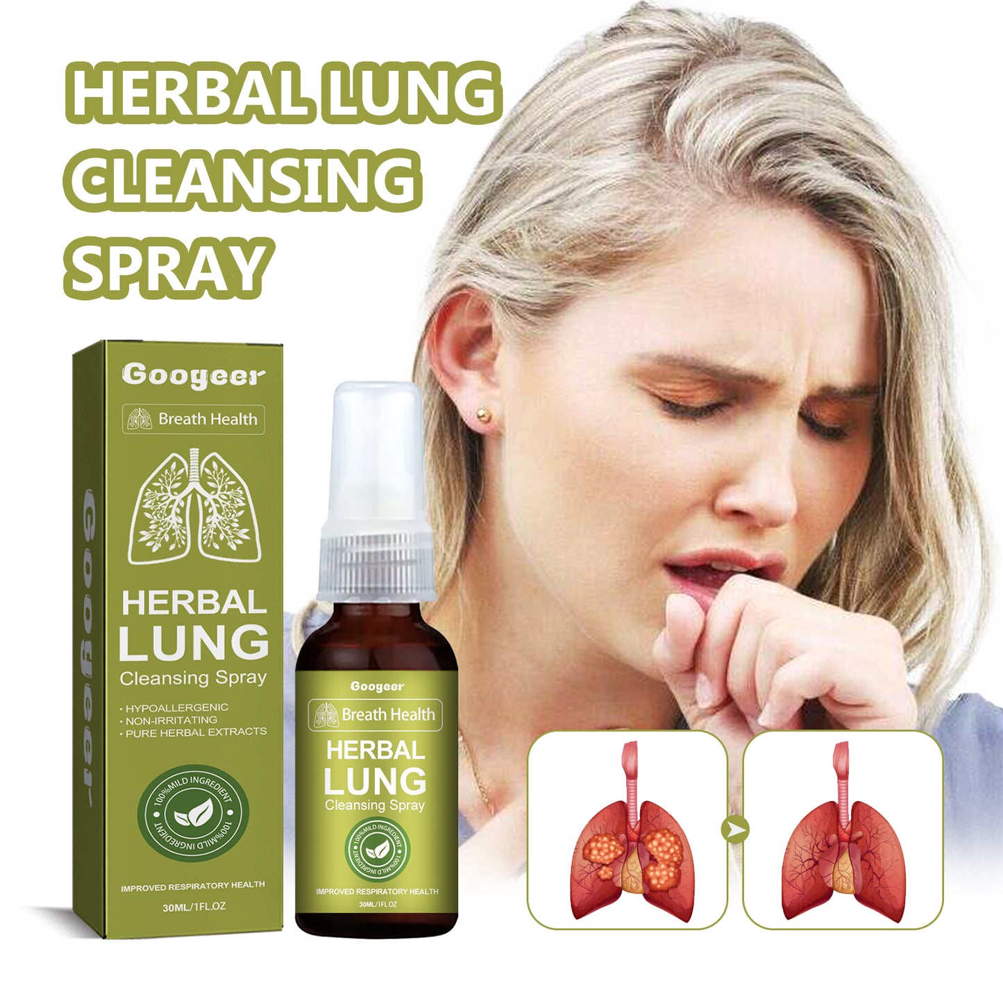 Natural Herbal Treatment Spray For Cough And Throat Obstructed Breathing Body Treatment Spray Health & Beauty Health Eprolo https://www.cyberehub.com