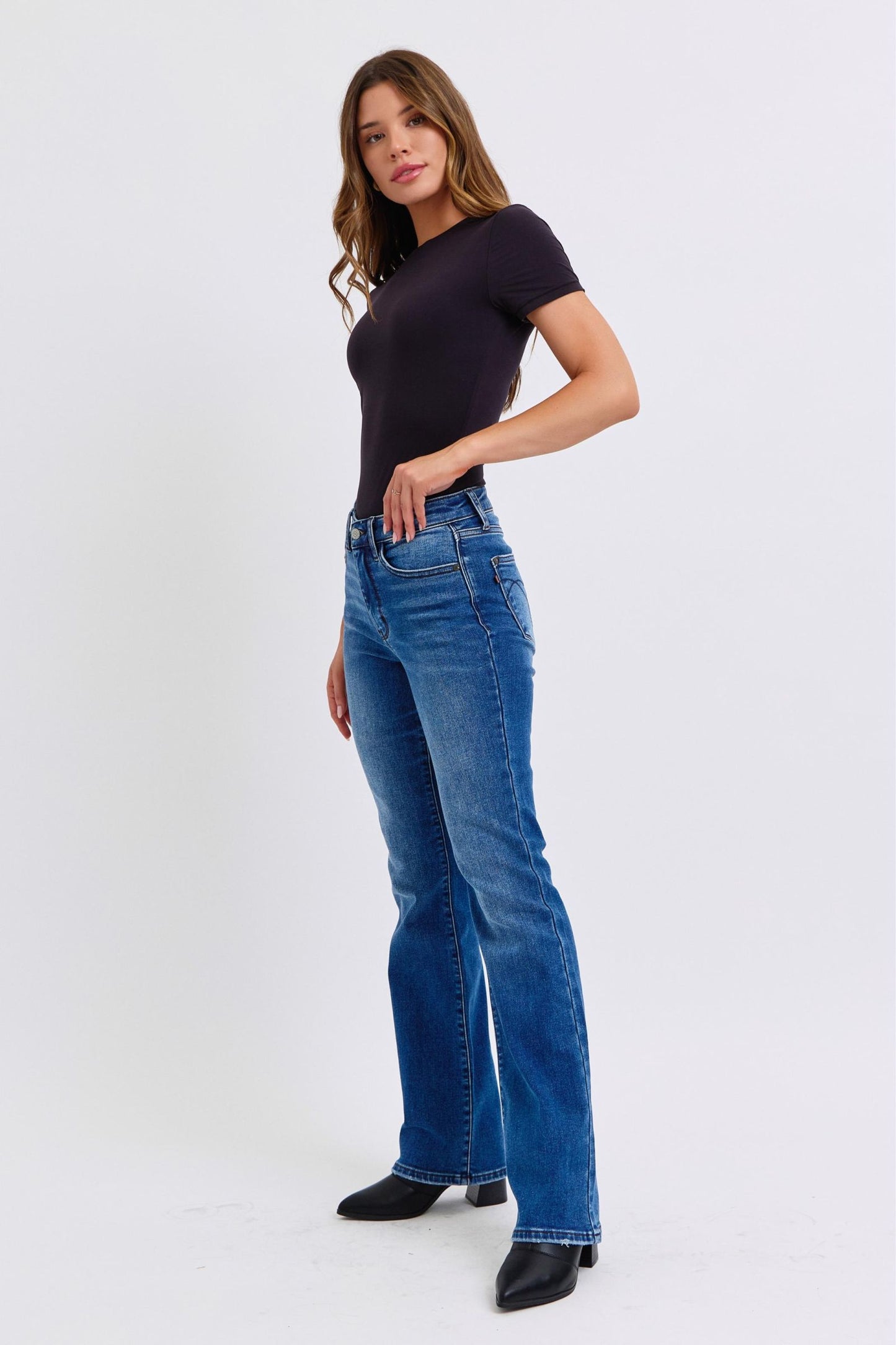 Judy Blue Full Size Run Mid-Rise Bootcut Jeans with Thermal Lining Apparel Apparel Judy Blue Ship from USA TikTok Trendsi Trendsi https://www.cyberehub.com