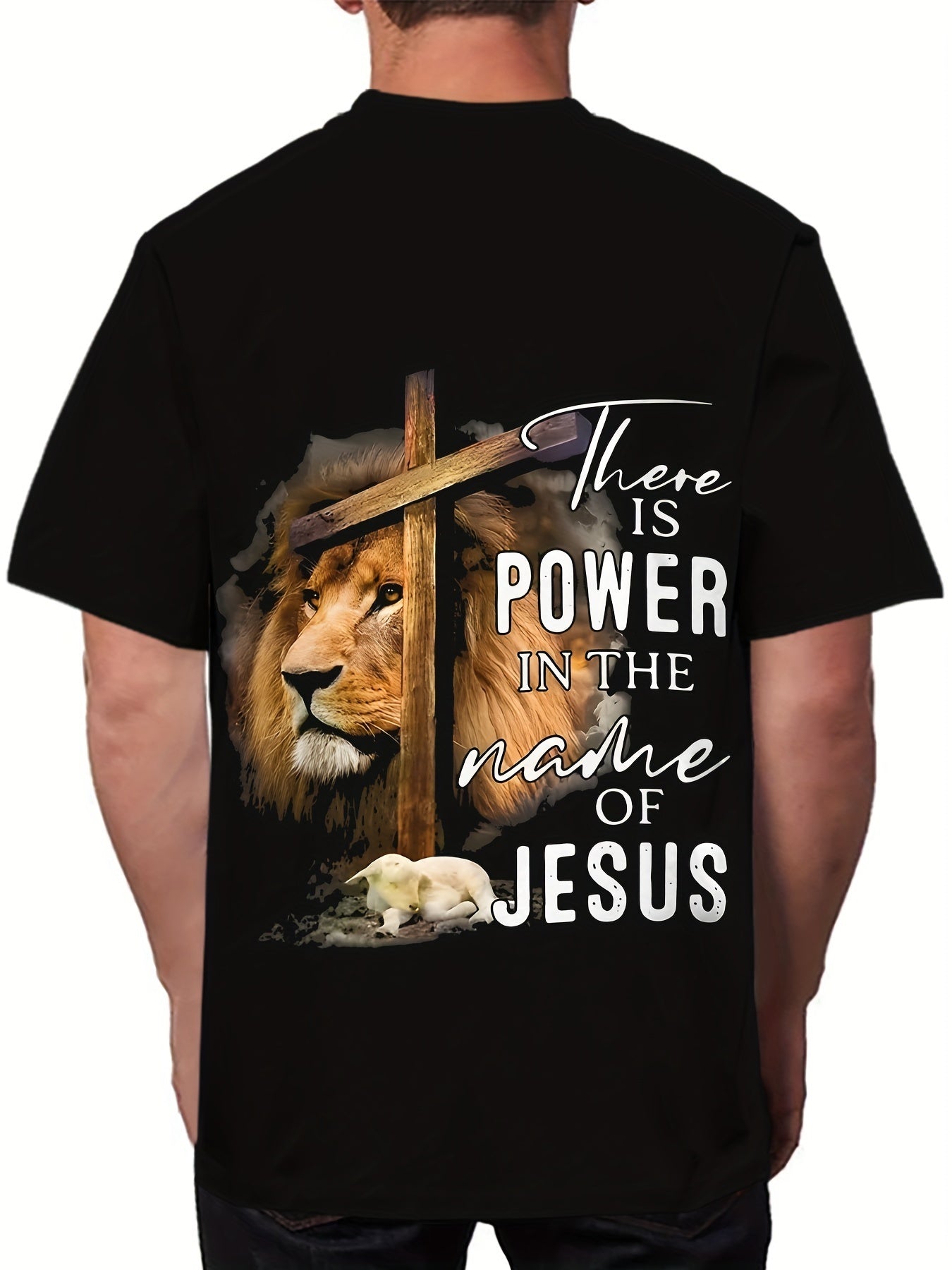 Men's Lion Print T-shirt, Casual Short Sleeved Round Neck T-shirt, Men's Outdoor T-shirt Apparel/Shirt/Graphic Shirt SNULLO https://www.cyberehub.com