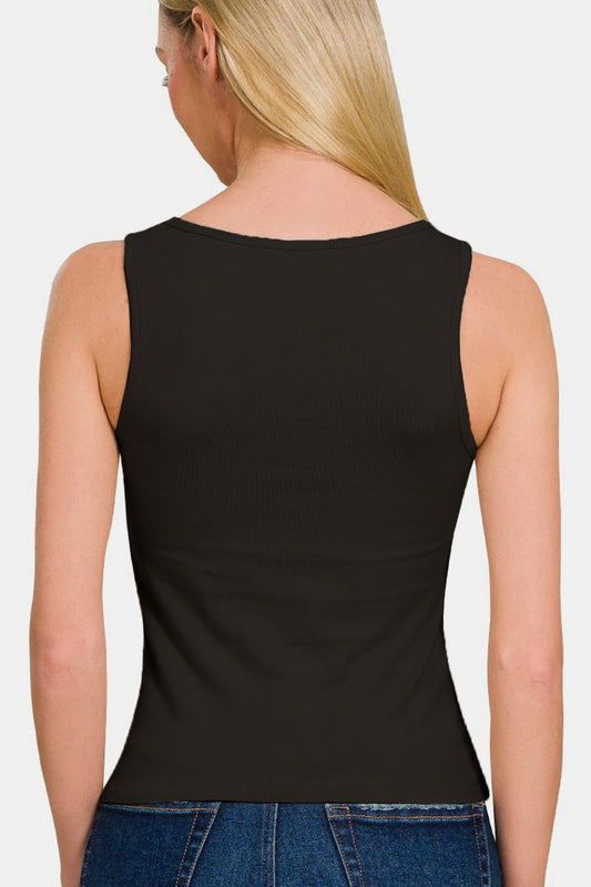 Zenana Square Neck Cropped Tank Apparel/Tops Ship from USA TikTok Tops Trendsi USPS Walmart Walmart Apparel Zenana Trendsi https://www.cyberehub.com