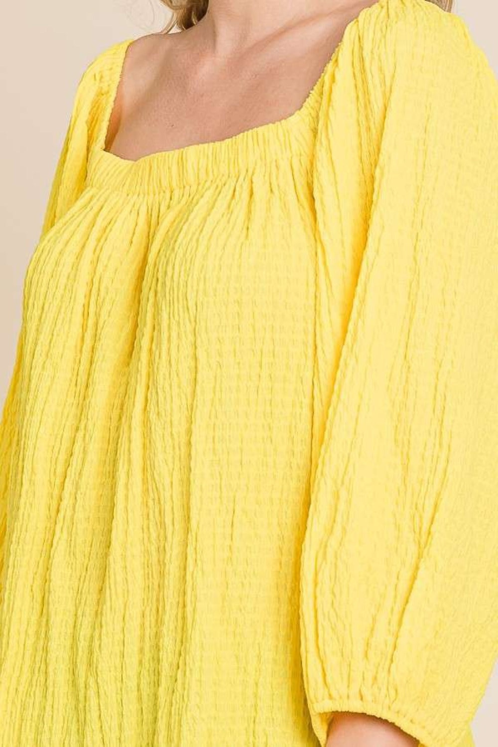 Culture Code Texture Square Neck Puff Sleeve Top Apparel/Tops Culture Code Ship from USA TikTok Tops Trendsi USPS Walmart Walmart Apparel Trendsi https://www.cyberehub.com