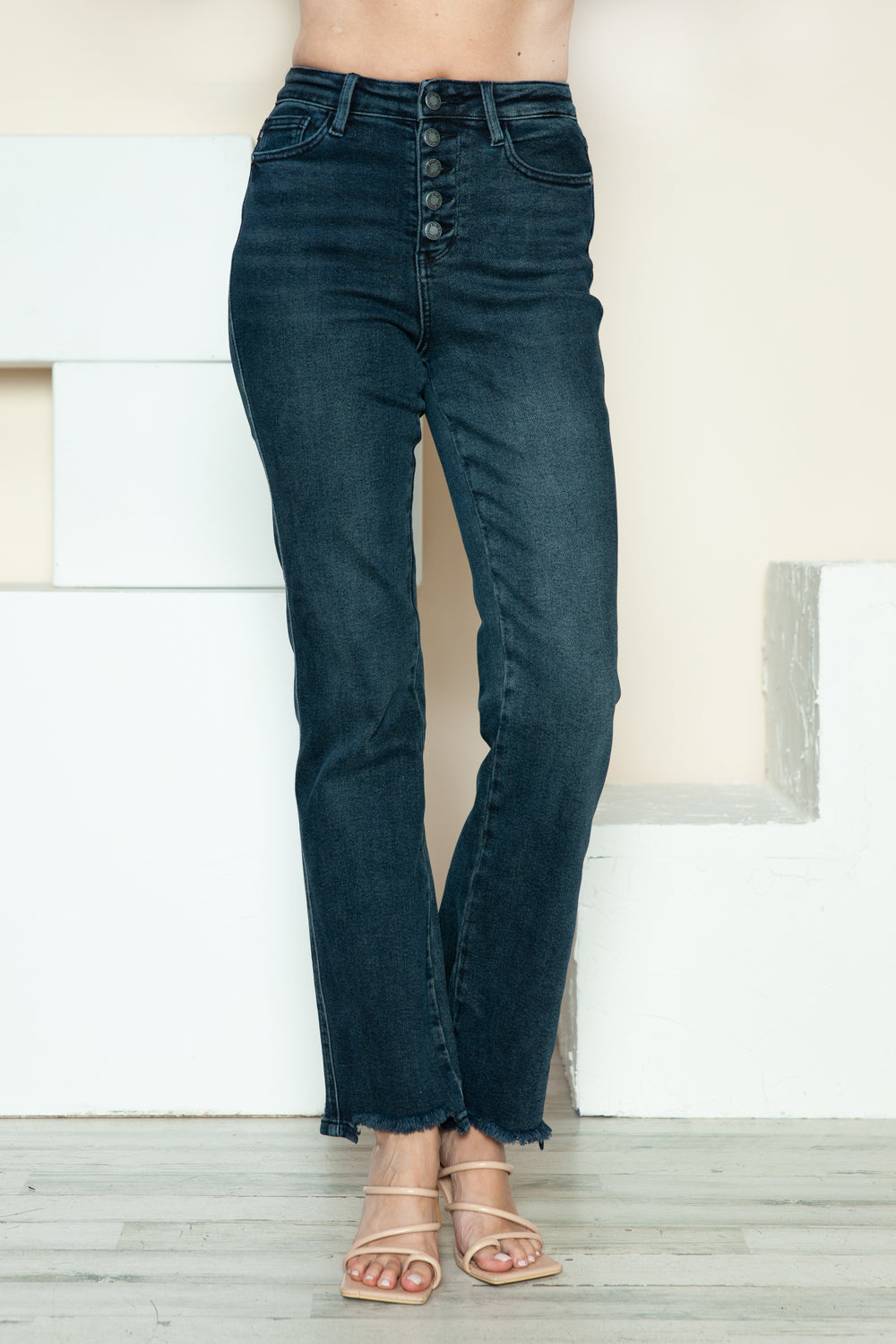 Judy Blue Full Size Button Fly Hem Destroy Straight Jeans Bottoms Bottoms Clothing Judy Blue Ship from USA Women Trendsi https://www.cyberehub.com