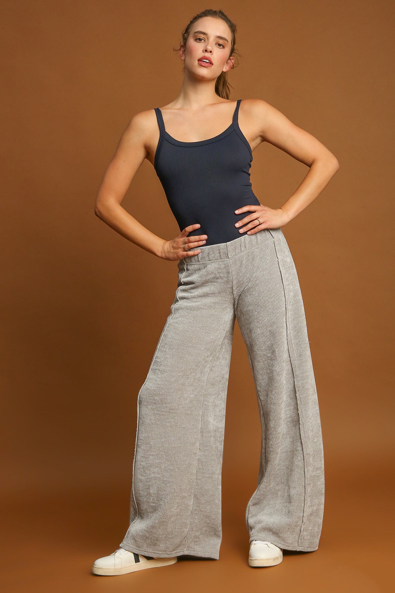 Umgee Elastic Waist Wide Leg Pants Apparel Apparel Ship from USA TikTok Trendsi Umgee USA Trendsi https://www.cyberehub.com