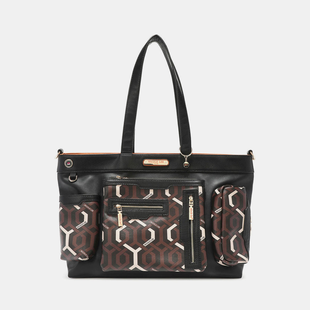 Nicole Lee USA Geometric Pattern Large Handbag Bag Bag Nicole Lee USA Ship from USA Women Trendsi https://www.cyberehub.com