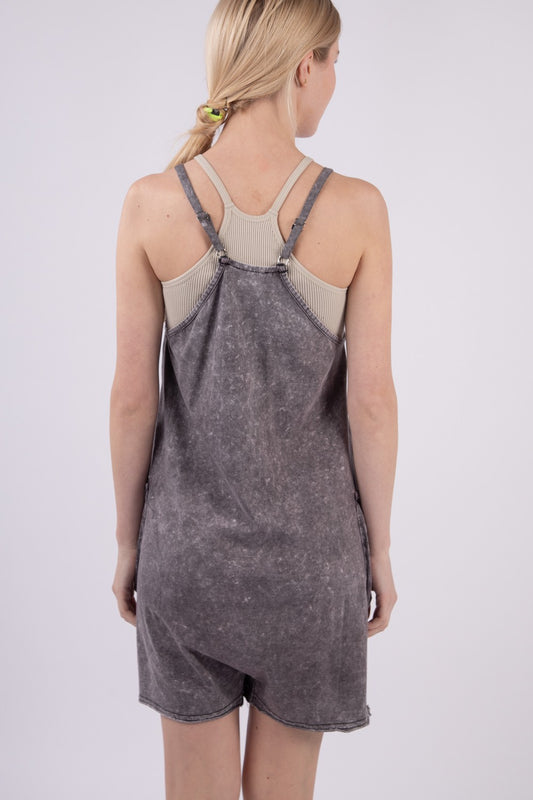 VERY J V-Neck Sleeveless Washed Romper Apparel/Tops Ship from USA TikTok Tops Trendsi USPS VERY J Walmart Walmart Apparel Trendsi https://www.cyberehub.com