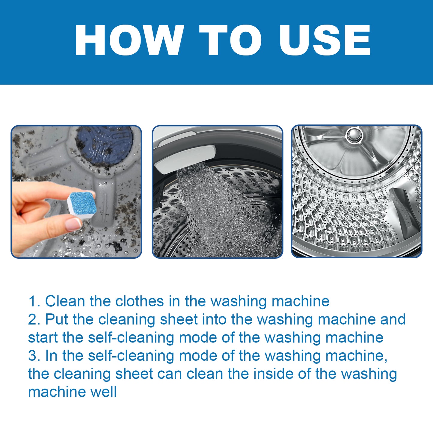 Jaysuing Washing Machine Deep Cleaning Tablets, Drum Type Laundry Tank Dirt Cleaning Smell Cleaning Sheet Home & Garden Home Goods Eprolo https://www.cyberehub.com