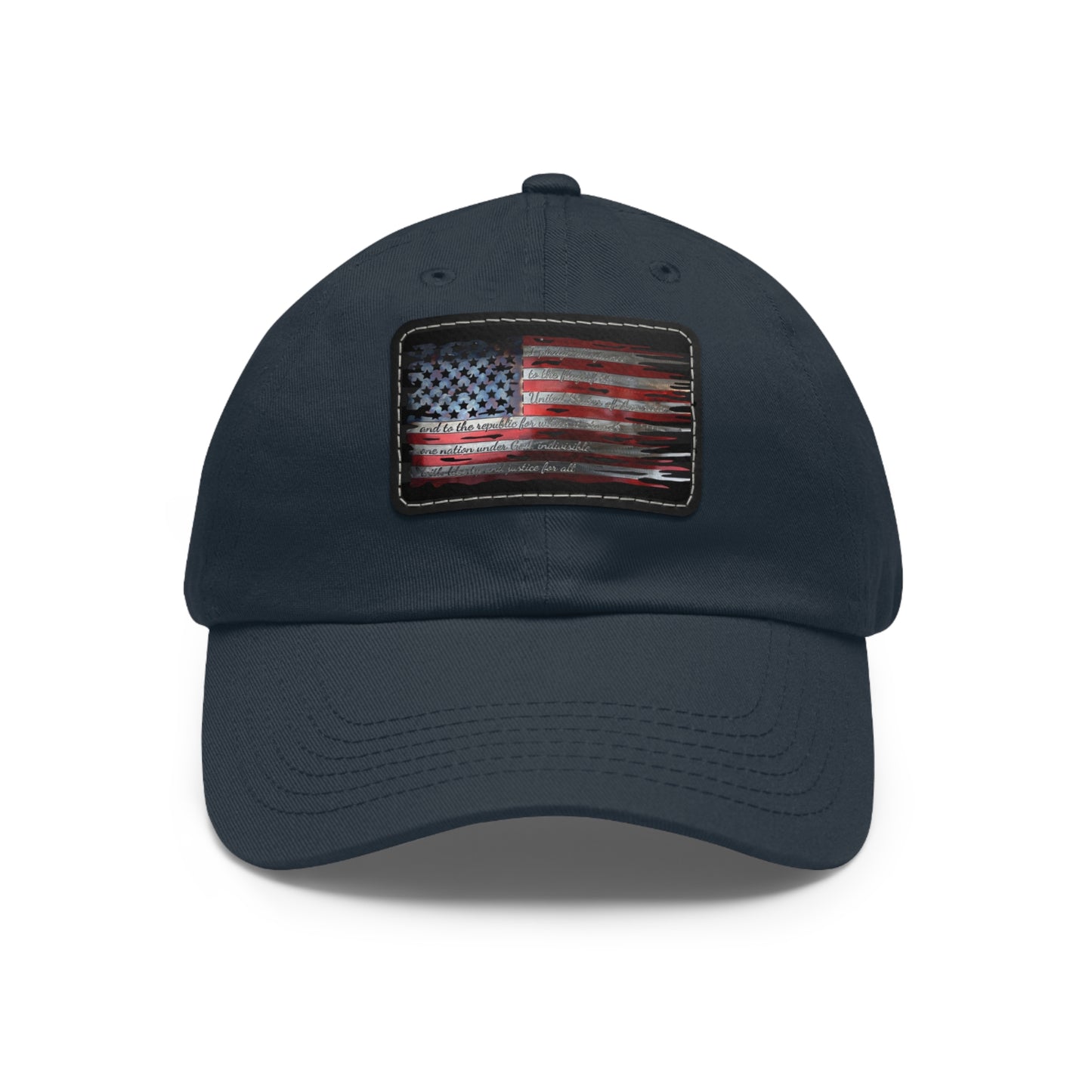 Patriotic Pledge Hat with Leather Patch - American Flag Cap Navy Black patch Rectangle One size Hats American Flag Hat Casual Wear Comfortable Hat Dad Hat Everyday Fashion Father's Day Gift Gift for Dad Leather Patch Outdoor Gear Patriotic Clothing Stylish Accessory Trendy Dad Hat Unisex Cap Urban Graffiti https://www.cyberehub.com