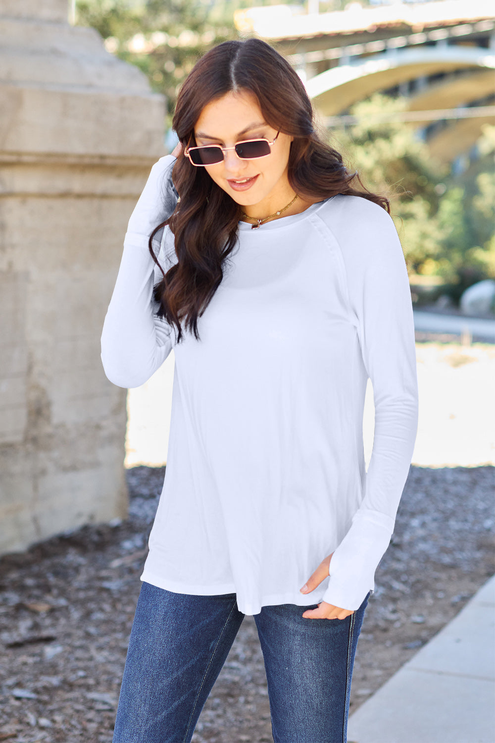 Basic Bae Full Size Round Neck Long Sleeve T-Shirt Apparel/Tops Basic Bae Ship from USA TikTok Tops Trendsi USPS Walmart Walmart Apparel Trendsi https://www.cyberehub.com