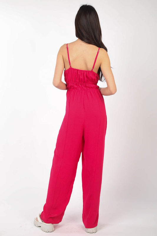 VERY J Pintuck Detail Woven Sleeveless Jumpsuit Apparel/Tops Ship from USA TikTok Tops Trendsi USPS VERY J Walmart Walmart Apparel Trendsi https://www.cyberehub.com
