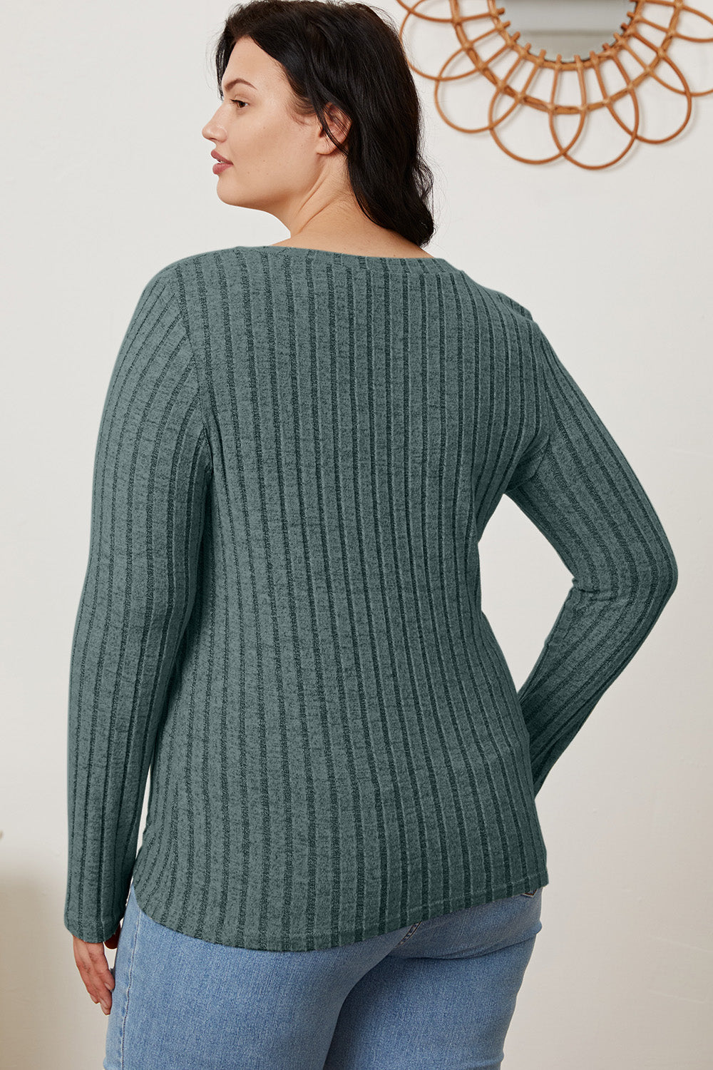 Basic Bae Full Size Ribbed V-Neck Long Sleeve T-Shirt Apparel/Tops Basic Bae Ship from USA TikTok Tops Trendsi USPS Walmart Walmart Apparel Trendsi https://www.cyberehub.com