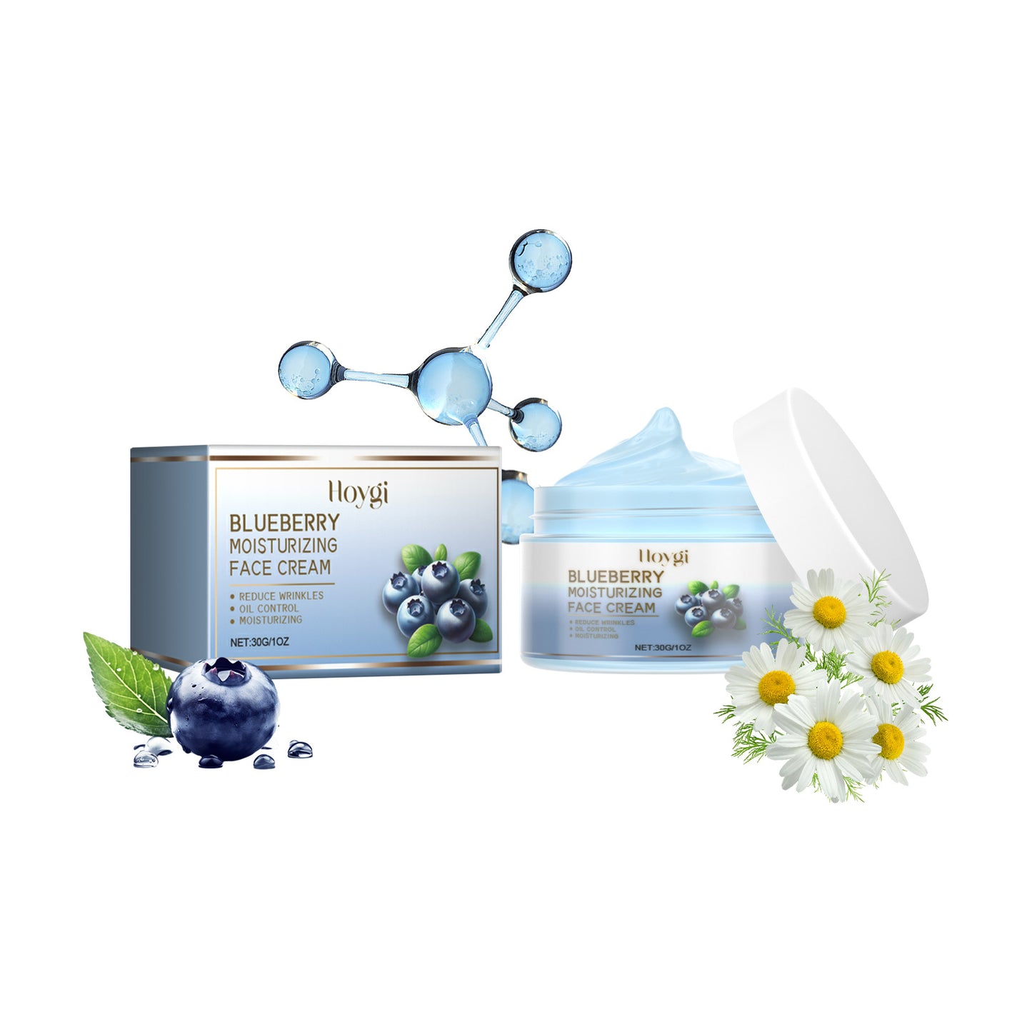 HOYGI Blueberry Facial Care Facial Skin Deep Cleansing Anti-Wrinkle Skin Care Essence Beauty Brightening Cream default title Health & Beauty Health Eprolo https://www.cyberehub.com