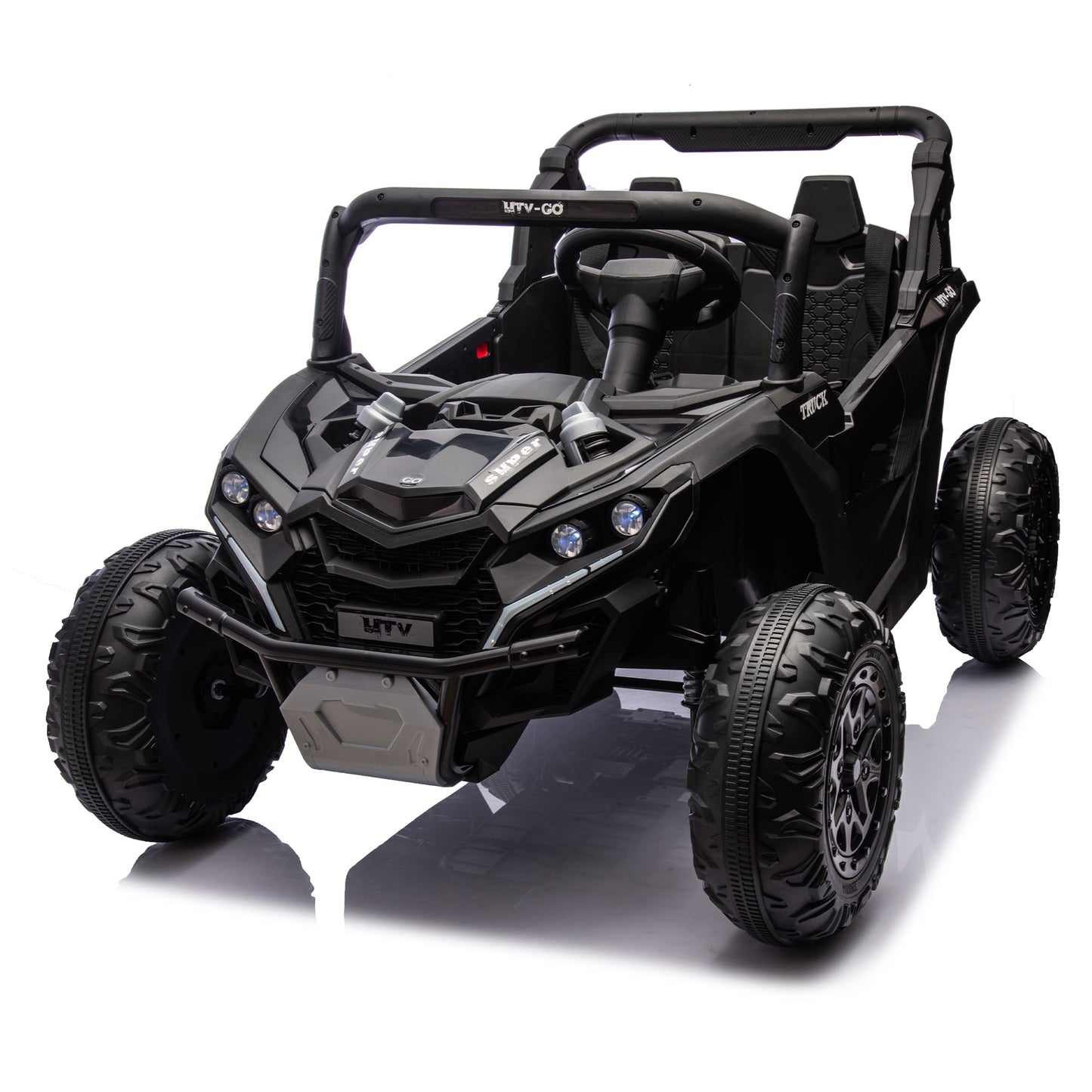 24V Two-Seater Kids Ride On UTV W/Parents Remote Control,Four-Wheel Suspension,Slow Start,Large wheel design,Anti-collision bar,Storage space,Music,USB,Bluetooth,Volume control,LED lights for Kids 3+. Giga Kids Toys Giga https://www.cyberehub.com