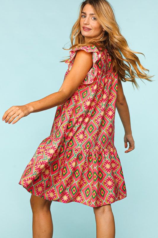 Haptics Full Size Ruffled Printed Dress with Side Pockets Apparel/Dress Dress Haptics Ship from USA TikTok Trendsi USPS Walmart Walmart Apparel Trendsi https://www.cyberehub.com