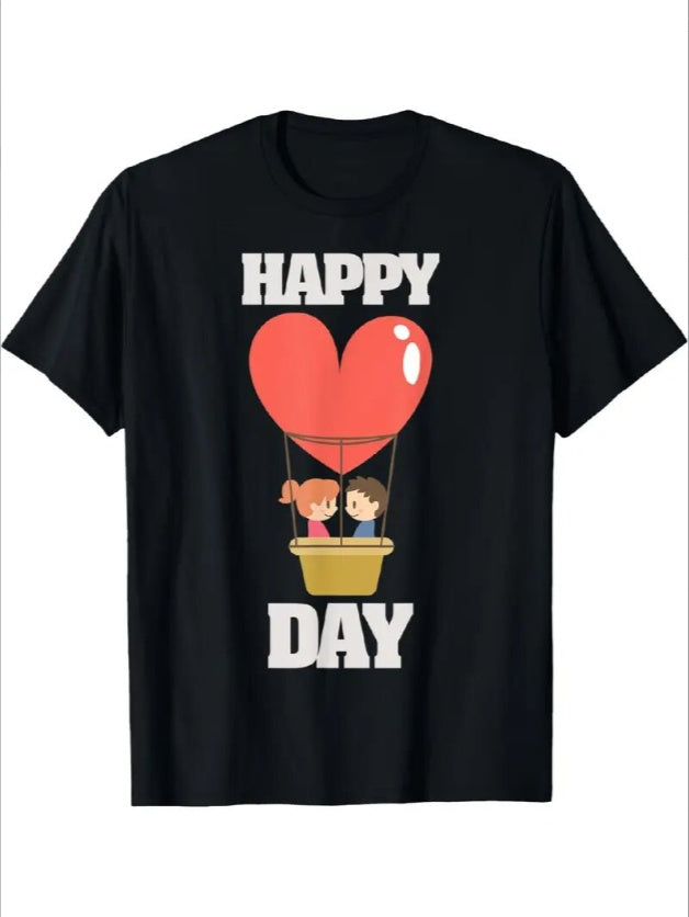 Love Valentine'S Day T-Shirt, Couple T-Shirt, Couple Christmas, Fashion Casual T-Shirt, Short-Sleeved T-Shirt Black Apparel/Shirt/Graphic Shirt SNULLO https://www.cyberehub.com