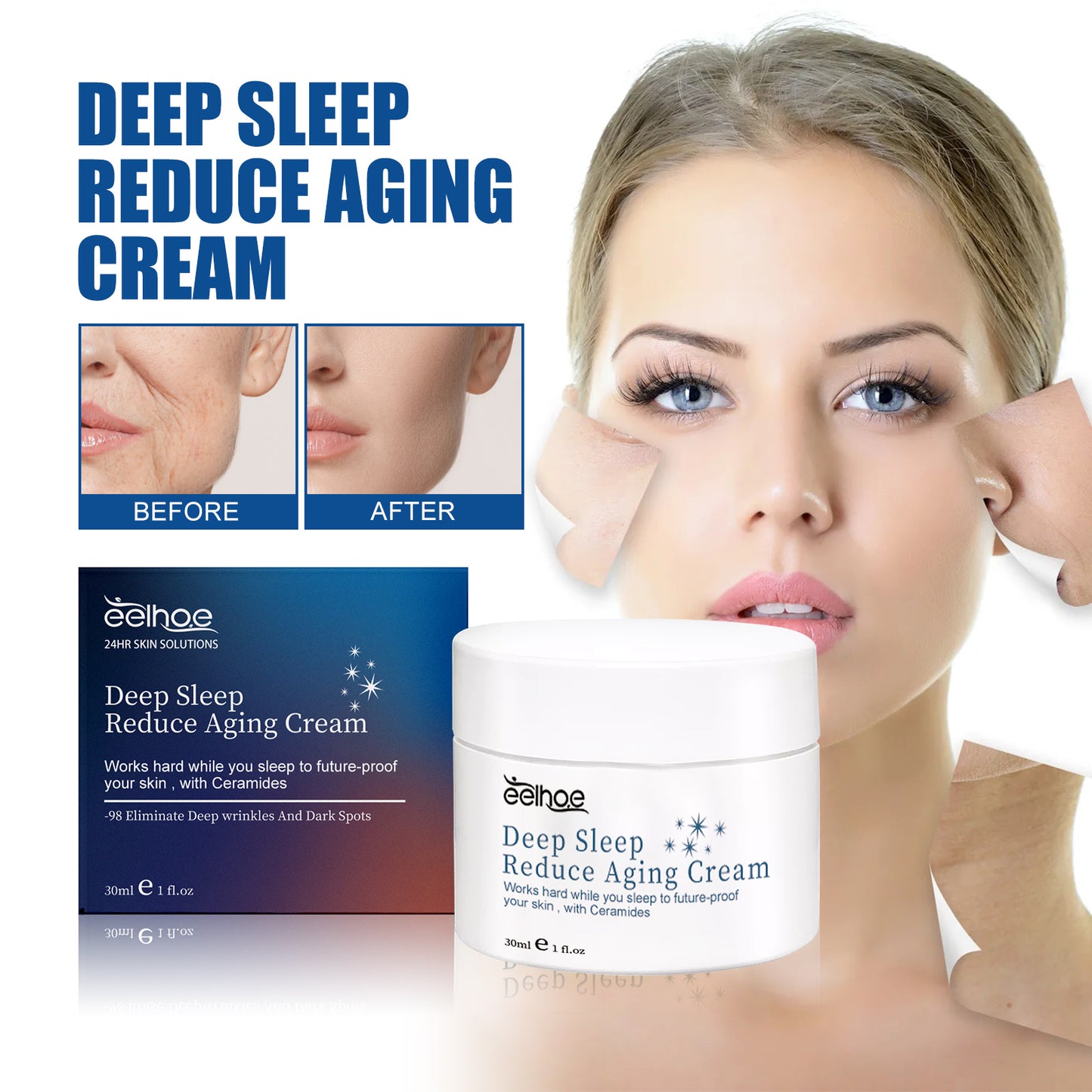 Deep Sleep Reduce Aging Cream, Firming Light Lines Brightening Skin Tone Moisturizing Skin Care Sleep Cream Health Eprolo https://www.cyberehub.com