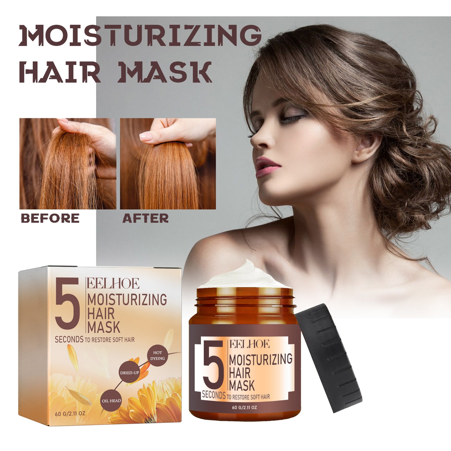 Moisturizing Hair Mask, Deep Nourishing Hair Repair Dry Hair Split End Smoothing Hair Mask Health Eprolo https://www.cyberehub.com