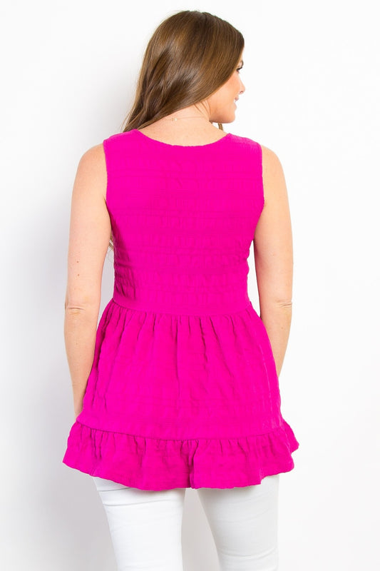 Be Stage Ruffled Sleeveless Babydoll Top Apparel/Tops BE Stage Ship from USA TikTok Tops Trendsi USPS Walmart Walmart Apparel Trendsi https://www.cyberehub.com