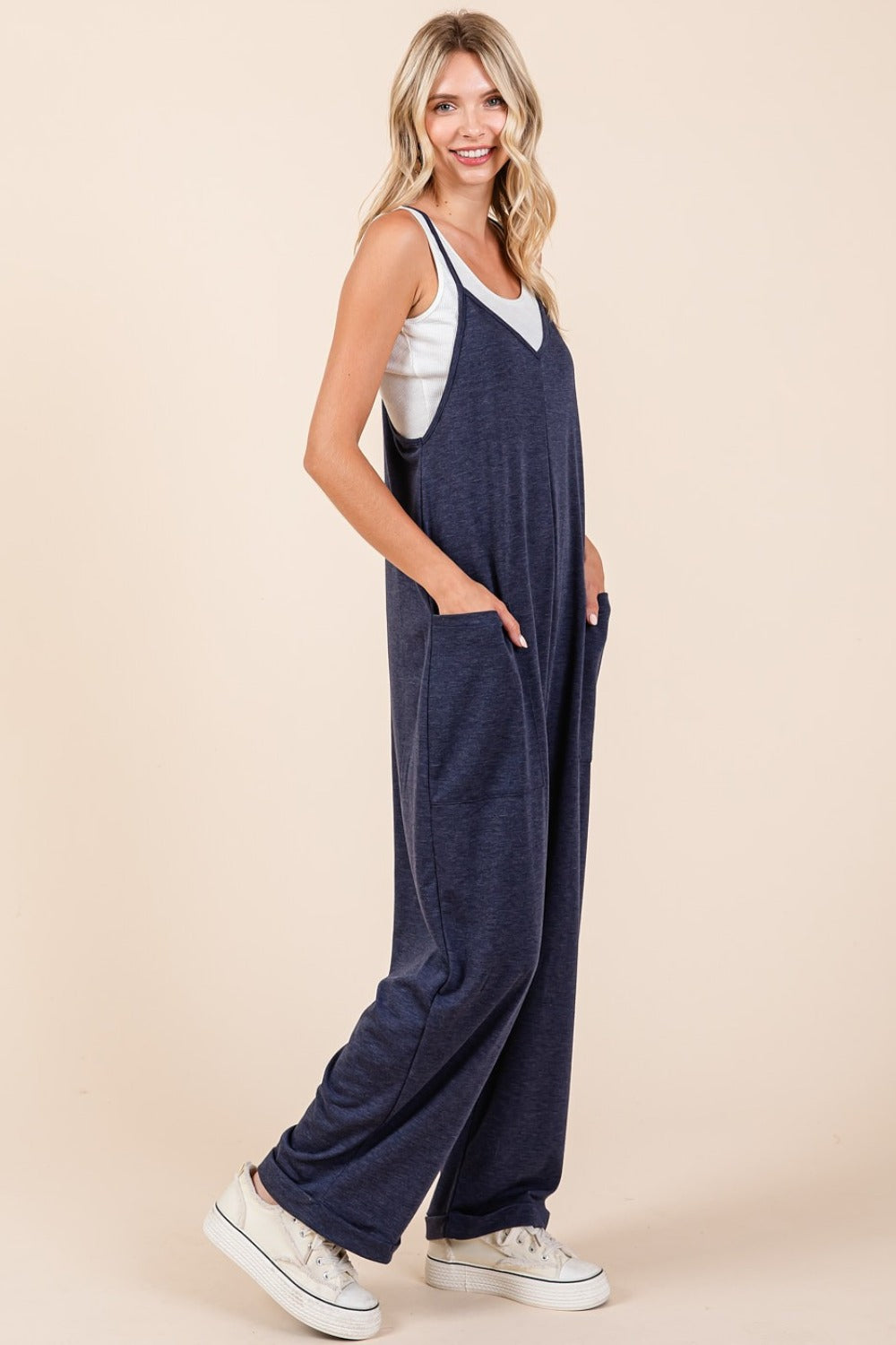Mittoshop Patch Pocket Wide Leg Sleeveless Jumpsuit Tops/Jackets/Sweaters Clothing Tops Mittoshop Ship from USA TikTok Trendsi USPS Walmart Trendsi https://www.cyberehub.com