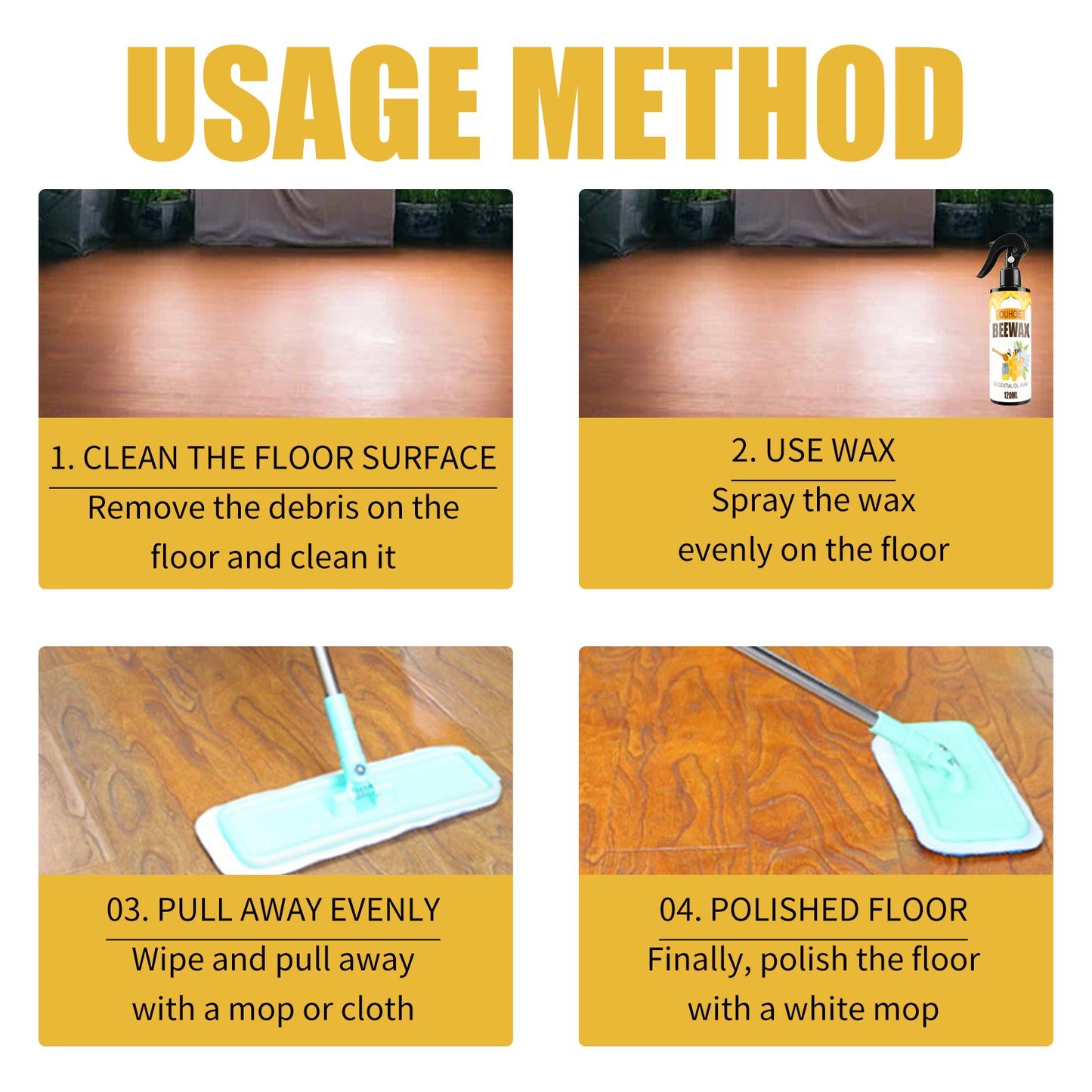 OUHOE Furniture Beeswax Spray, Furniture Floor Care Polishing Waterproof Anti-Cracking Scratches Refurbished Care Wax Home Eprolo https://www.cyberehub.com