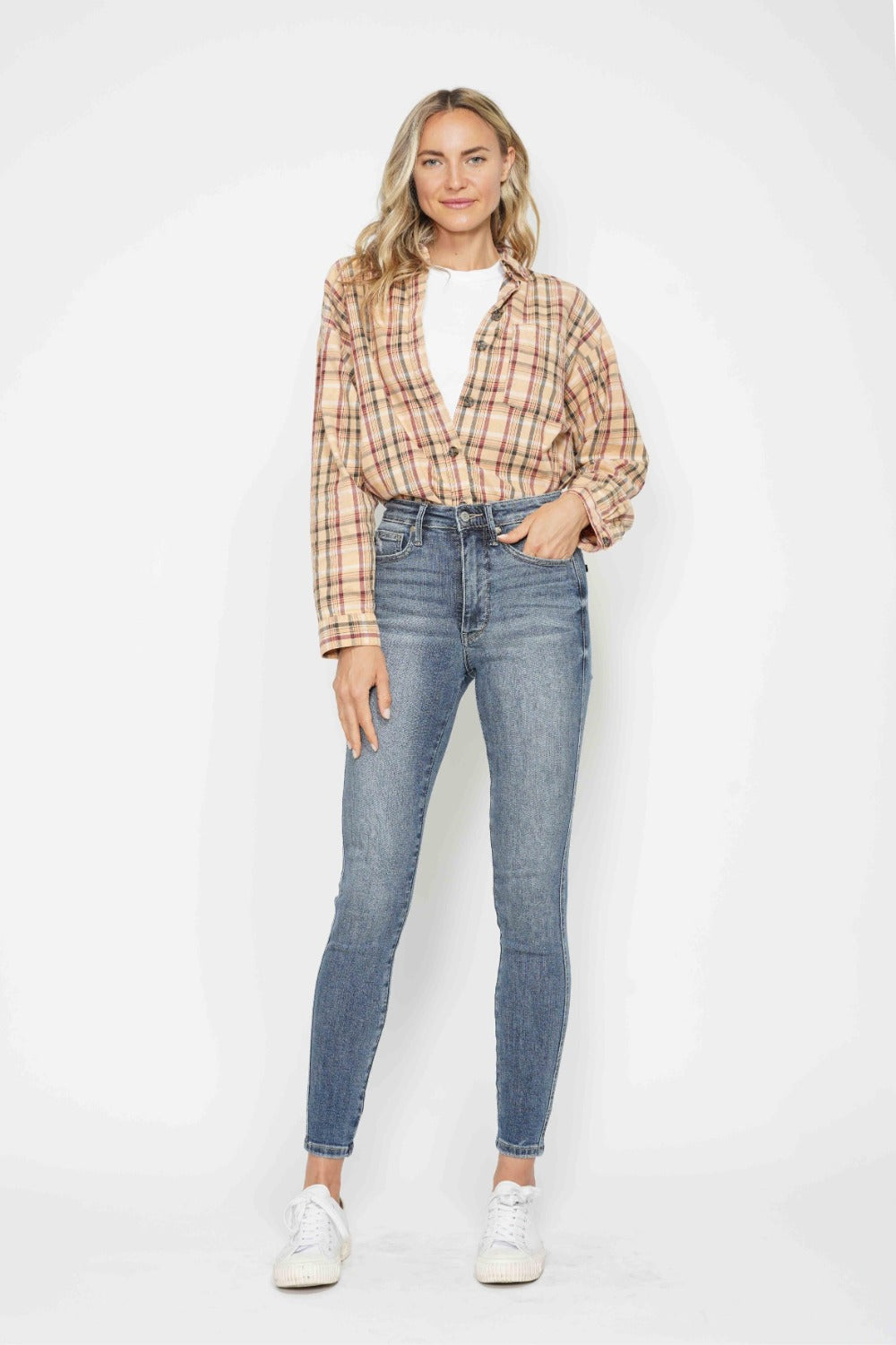 Judy Blue Full Size Tummy Control Contrast Wash Skinny Jeans Bottoms Bottoms Clothing Judy Blue Ship from USA Women Trendsi https://www.cyberehub.com