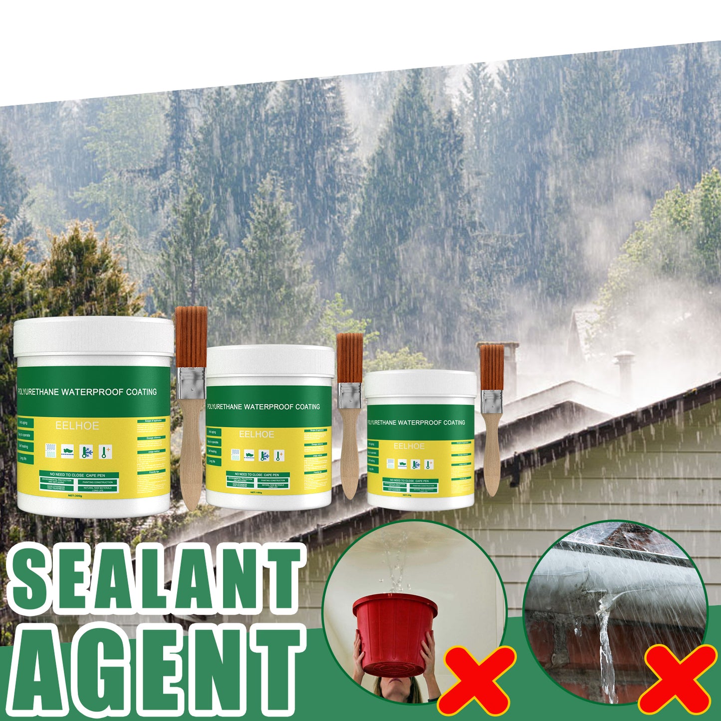 EELHOE Floor Leak Waterproof Adhesive, Exterior Wall Bathroom Toilet Waterproofing Agent Brick Wall Permeable Paint Home Eprolo https://www.cyberehub.com