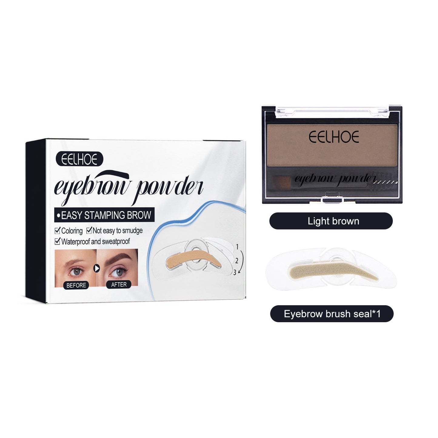 Eyebrow Powder Set Makeup Natural Lasting Waterproof Not Easy To Decolorize Dizzy Lazy Seal Eyebrow Powder Set Light brown Health Eprolo https://www.cyberehub.com