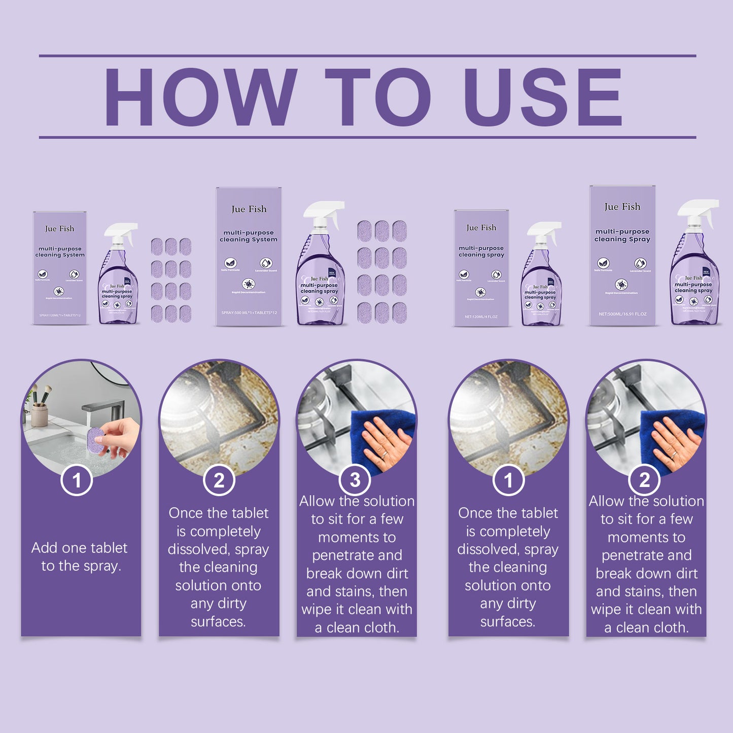Jue-Fish Multi-Purpose Cleaner Easily Cleans Grease Stains On Cooktops And Utensils Home & Garden Home Goods Eprolo https://www.cyberehub.com