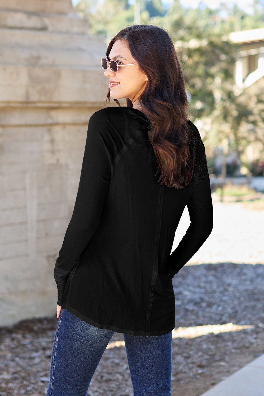 Basic Bae Full Size Round Neck Long Sleeve T-Shirt Apparel/Tops Basic Bae Ship from USA TikTok Tops Trendsi USPS Walmart Walmart Apparel Trendsi https://www.cyberehub.com