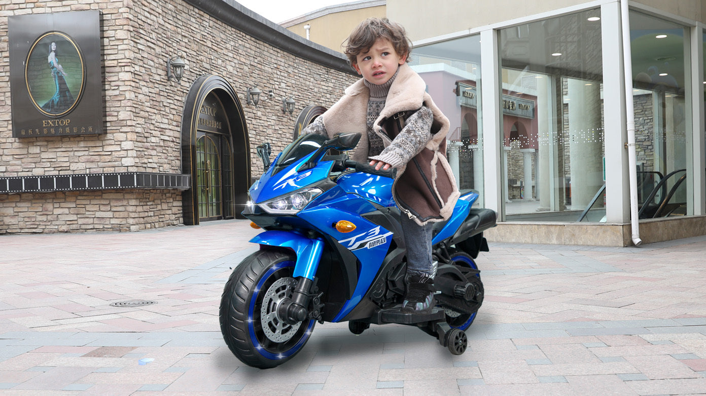 Kids Motorcycle, 12V Motorcycle for kids 3-6 years Boys and Girls 12v7ah Kids Motorcycle Ride On Toy with Training Wheels/manual throttle/ drive by hand /Lighting wheels Giga Kids Toys Giga https://www.cyberehub.com