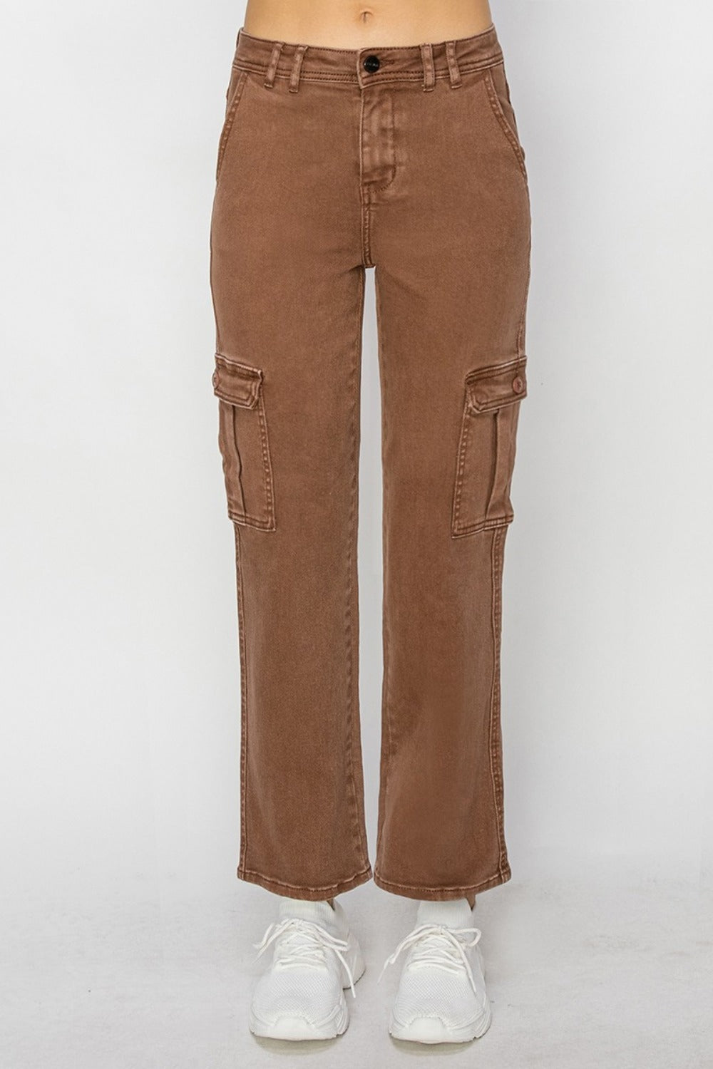 Risen Full Size High Rise Cargo Jeans Bottoms Bottoms Clothing Pants RISEN Ship from USA Women Trendsi https://www.cyberehub.com