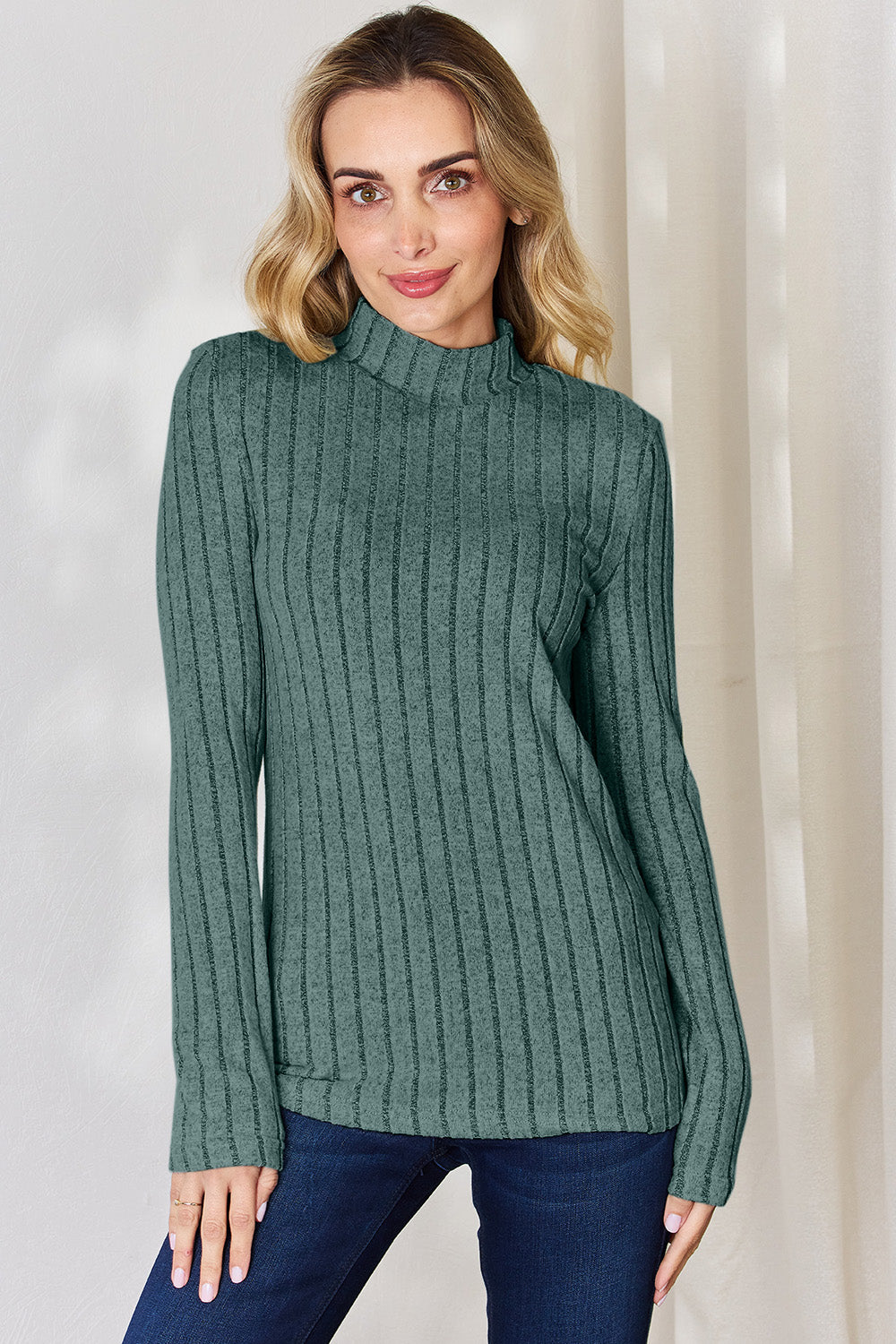 Basic Bae Full Size Ribbed Mock Neck Long Sleeve T-Shirt Turquoise Apparel/Tops Basic Bae Ship from USA TikTok Tops Trendsi USPS Walmart Walmart Apparel Trendsi https://www.cyberehub.com
