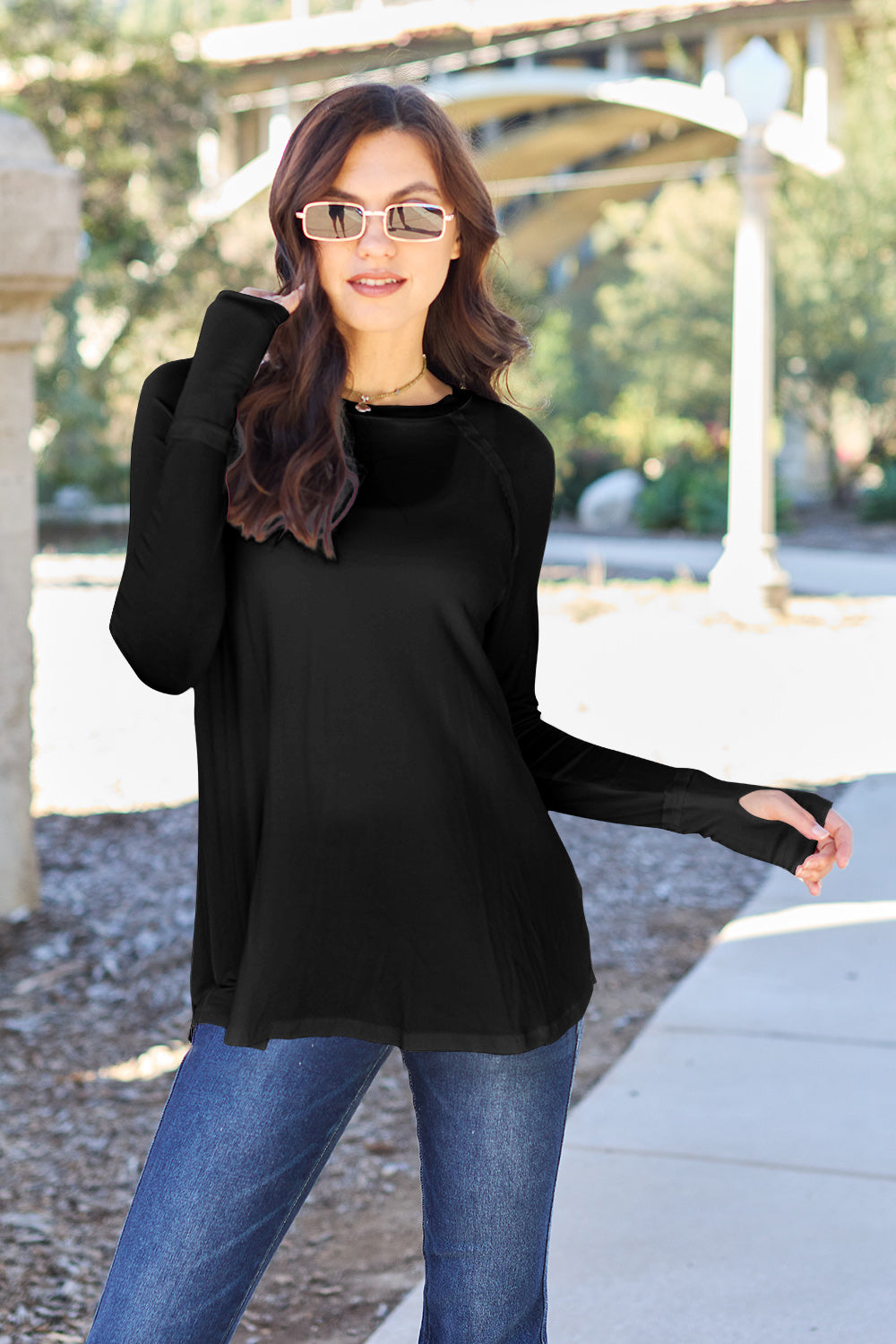 Basic Bae Full Size Round Neck Long Sleeve T-Shirt Apparel/Tops Basic Bae Ship from USA TikTok Tops Trendsi USPS Walmart Walmart Apparel Trendsi https://www.cyberehub.com