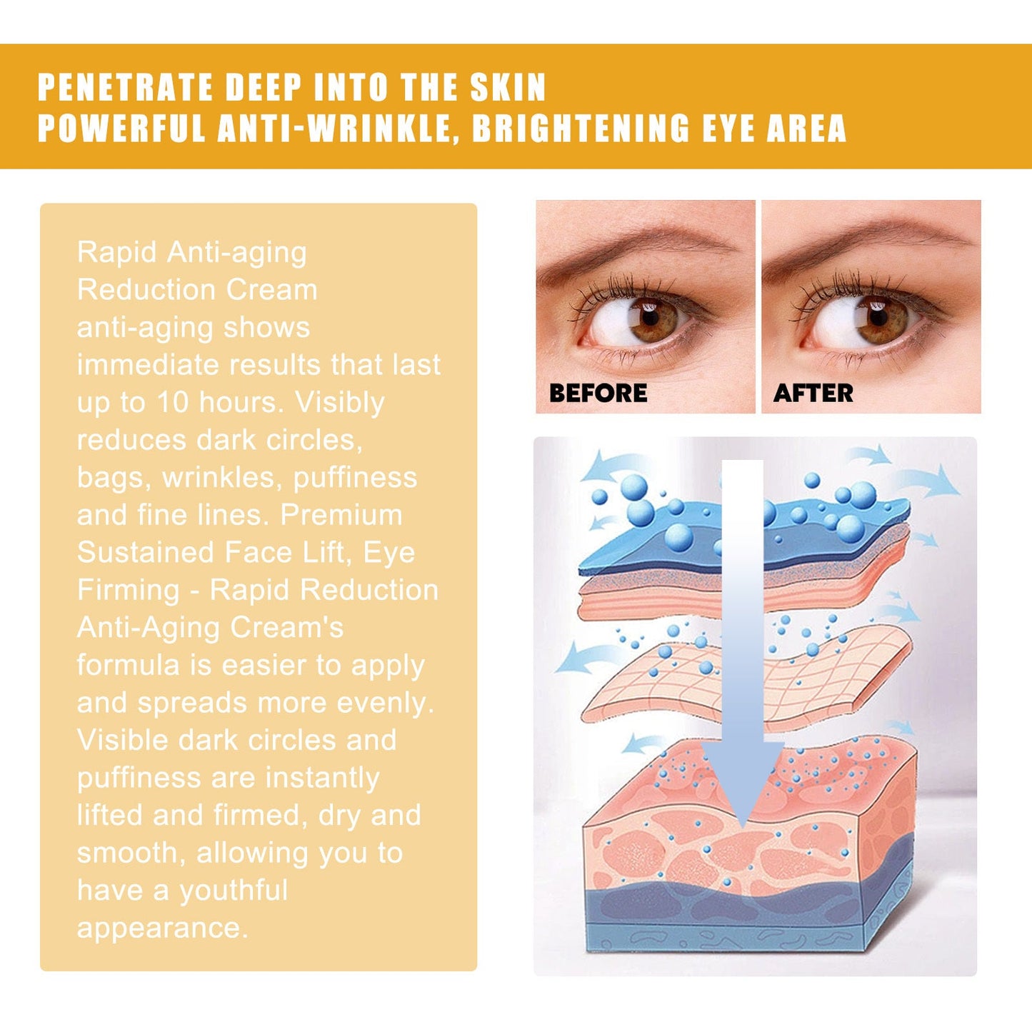 Moisturizing And Anti Wrinkle Eye Cream For Eye Care Health & Beauty Health & Beauty Under 10 UniversalMaax https://www.cyberehub.com