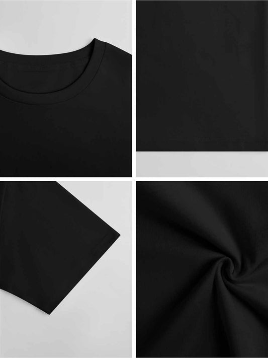 POETIC JUSTICE Letter Printed Round Neck Short Sleeved T-shirt For Men, Casual Summer T-shirt, Suitable For Daily Wear And Vacation Destinations Apparel/Shirt/Graphic Shirt SNULLO https://www.cyberehub.com