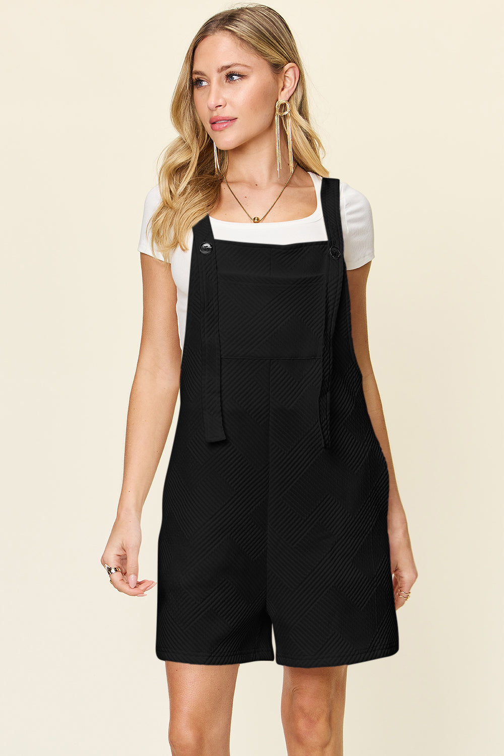 Double Take Full Size Texture Sleeveless Romper Black Apparel/Tops Double Take Ship from USA TikTok Tops Trendsi USPS Walmart Walmart Apparel Trendsi https://www.cyberehub.com